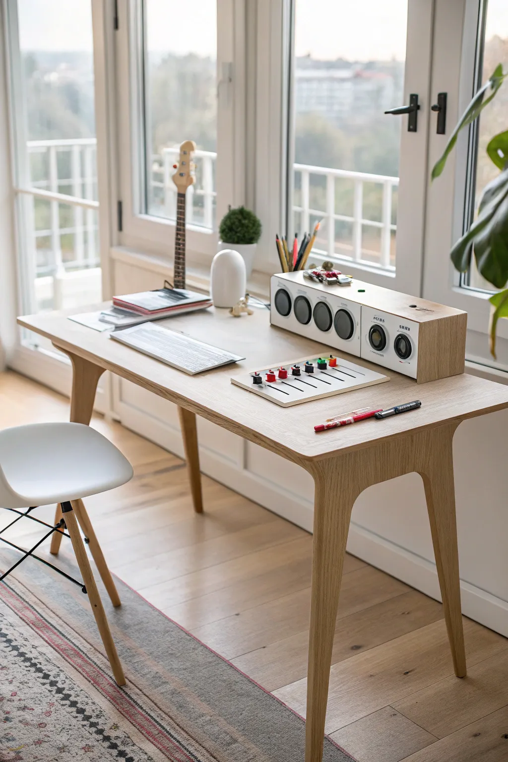 Inspire little artists and musicians with this charming craft table that harmonizes creativity and sound!