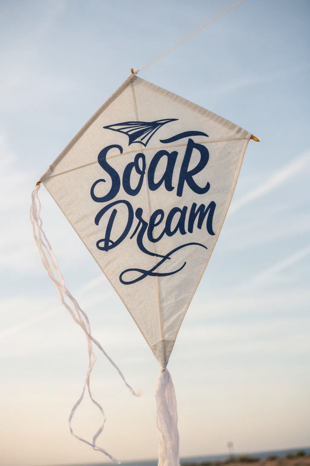 Let your dreams take flight with a touch of inspiring typography.