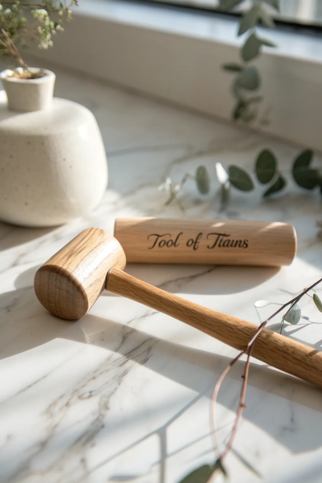 Elevate your workspace with a touch of humor and craftsmanship. #ToolOfTitans
