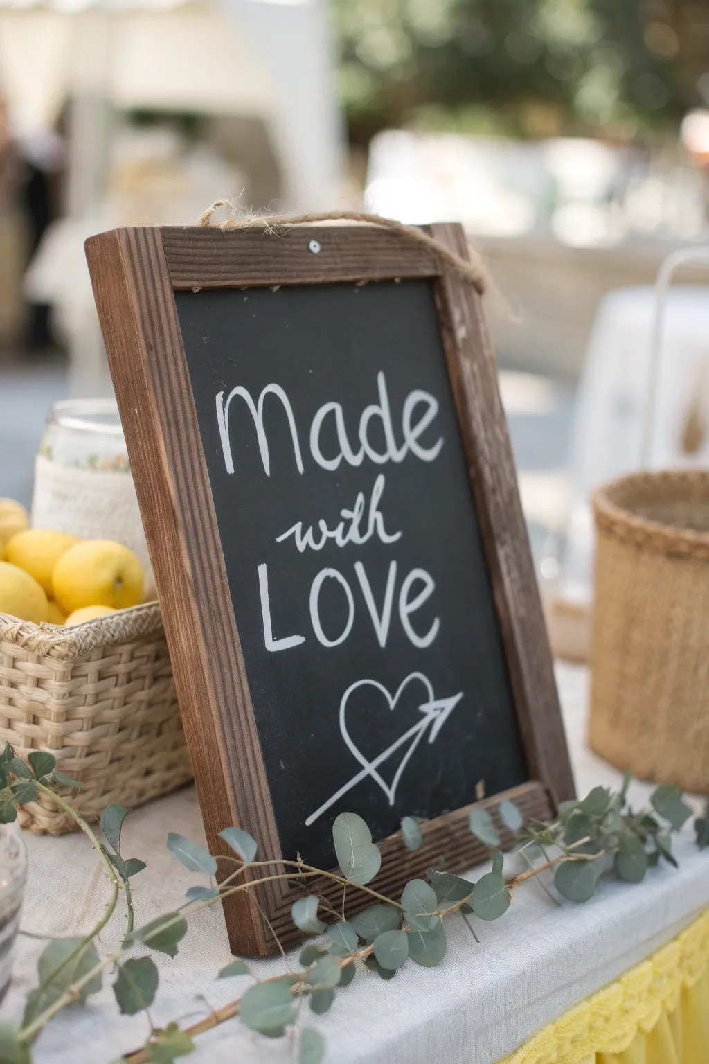 Add a touch of warmth with a personalized note: 'Made with love'.