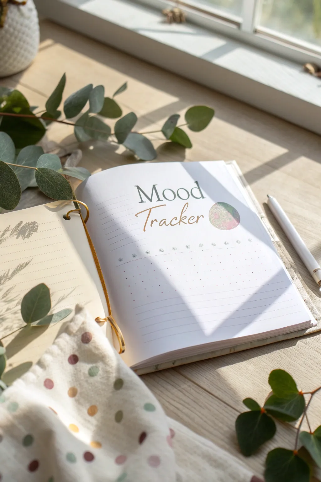 Capture your emotions beautifully with a minimalist mood tracker journal.