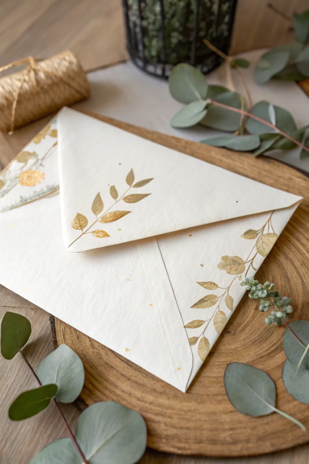 Elevate your love letters with the luxurious touch of gold leaf accents.
