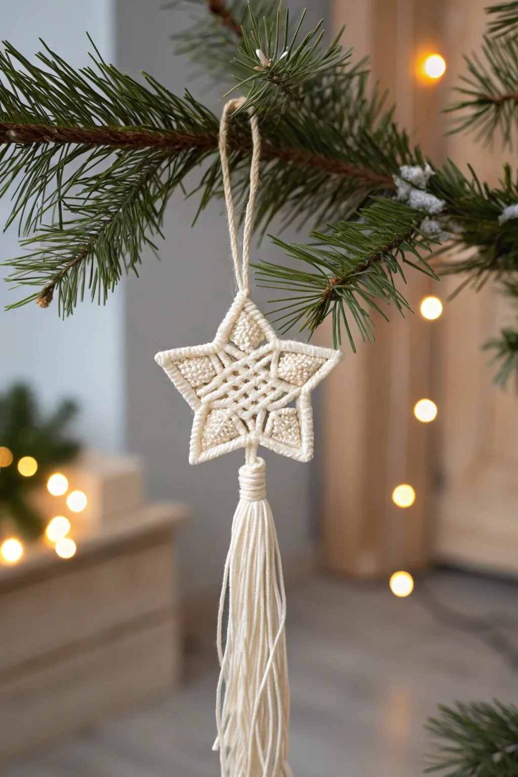 Add a touch of celestial magic to your holiday decor with these charming macrame shooting stars.