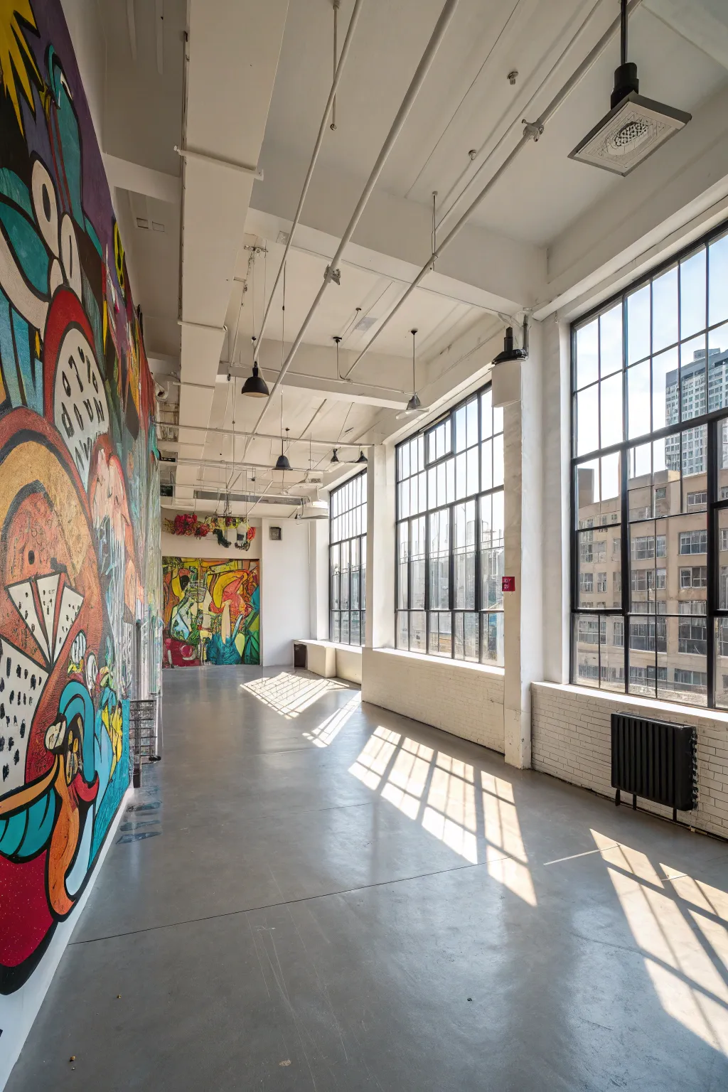 Graffiti art adds dynamic energy to interiors.