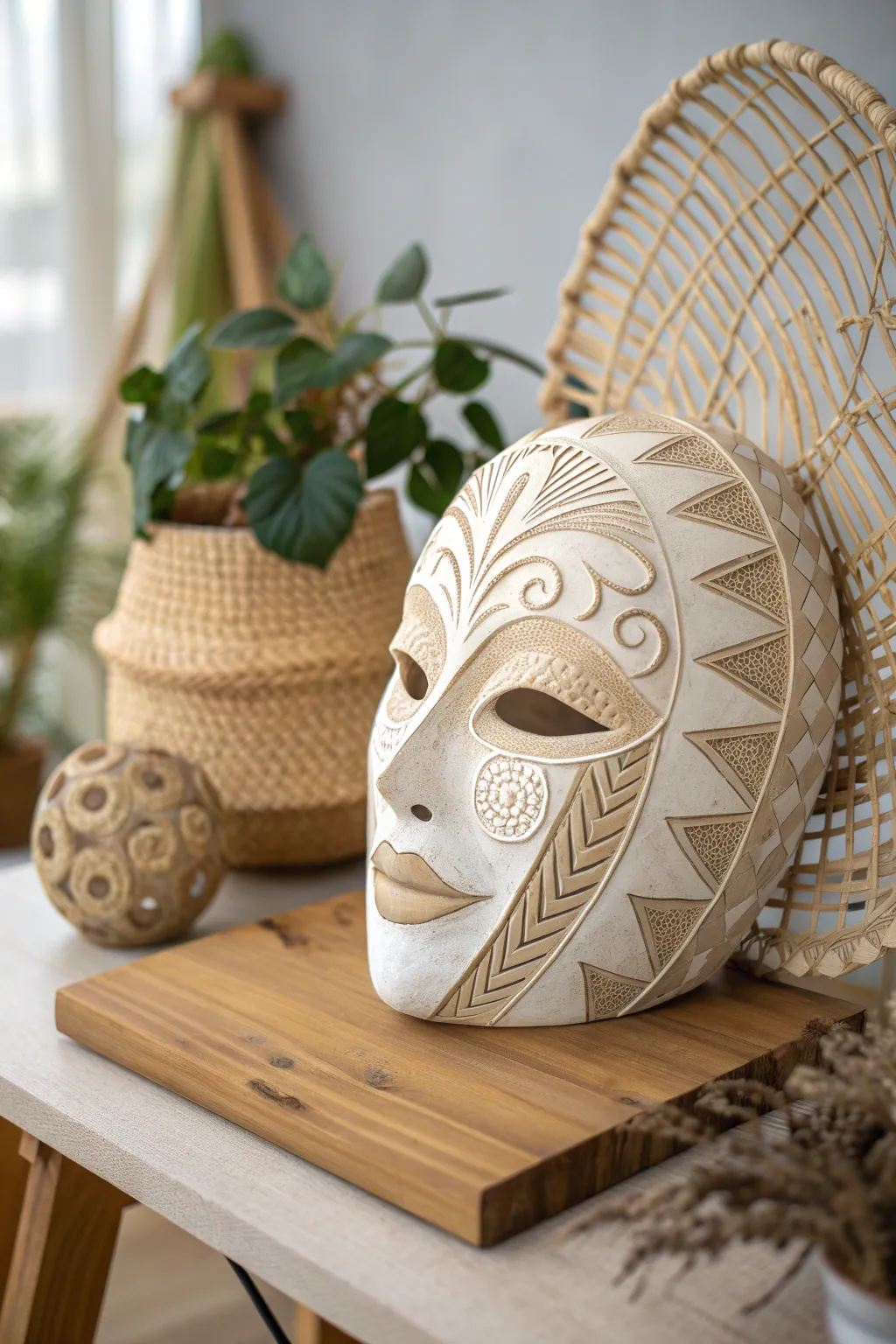 Dive into the art of 3D illusion with this elegantly crafted mask, where simplicity meets stunning depth.