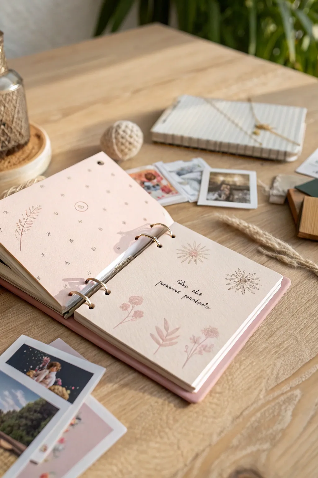 Capture your cherished memories in a beautifully crafted mini scrapbook, where simplicity meets bohemian elegance.