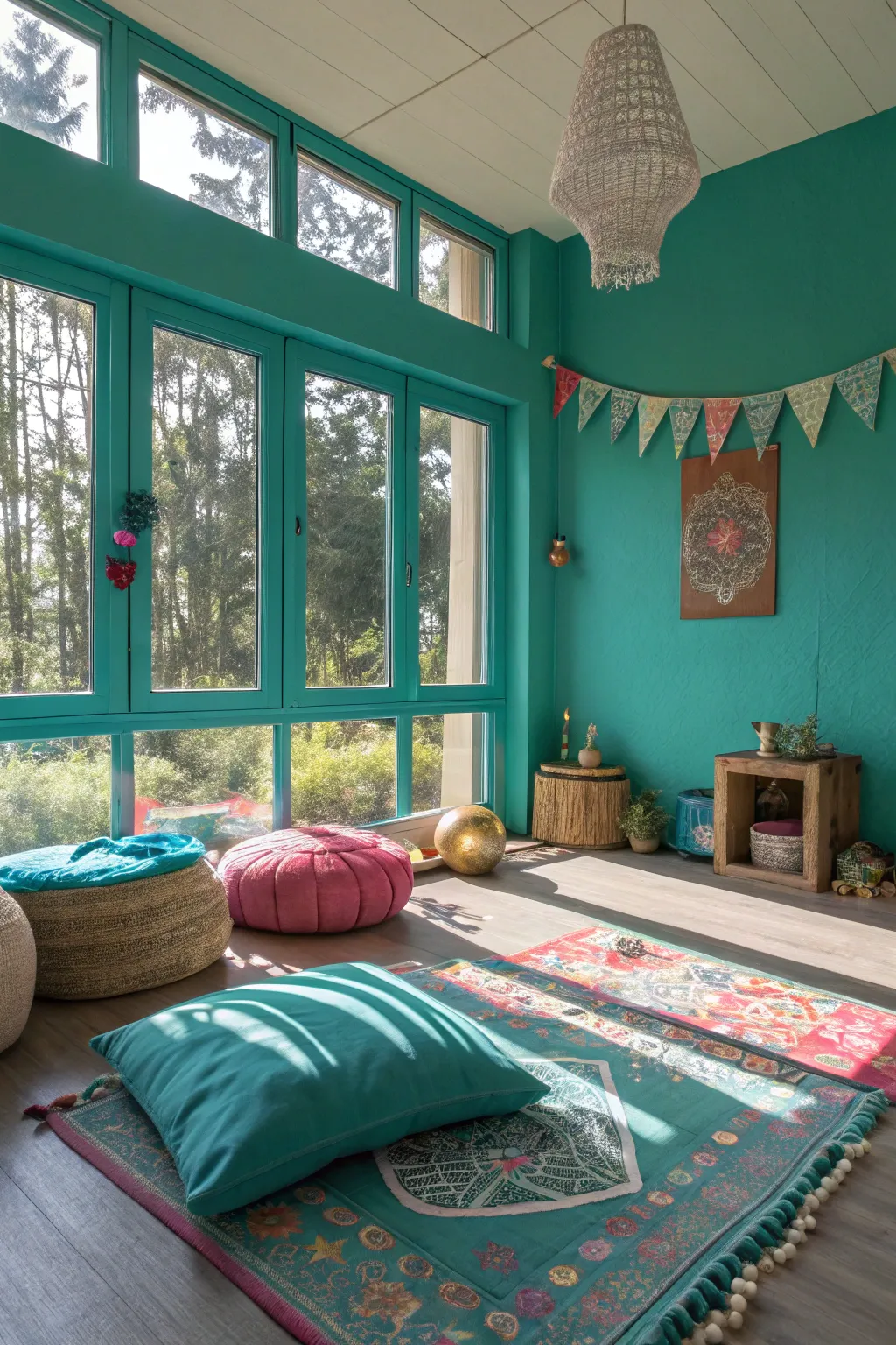 A dynamic teal dream that refreshes with its vibrant energy.