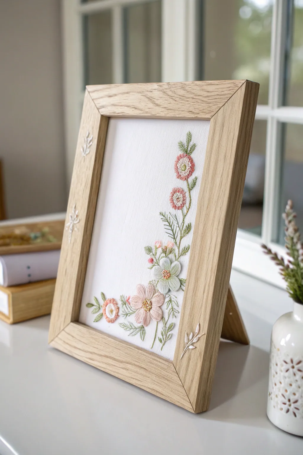 Embrace the charm of handcrafted elegance with embroidered accents this Mother's Day.