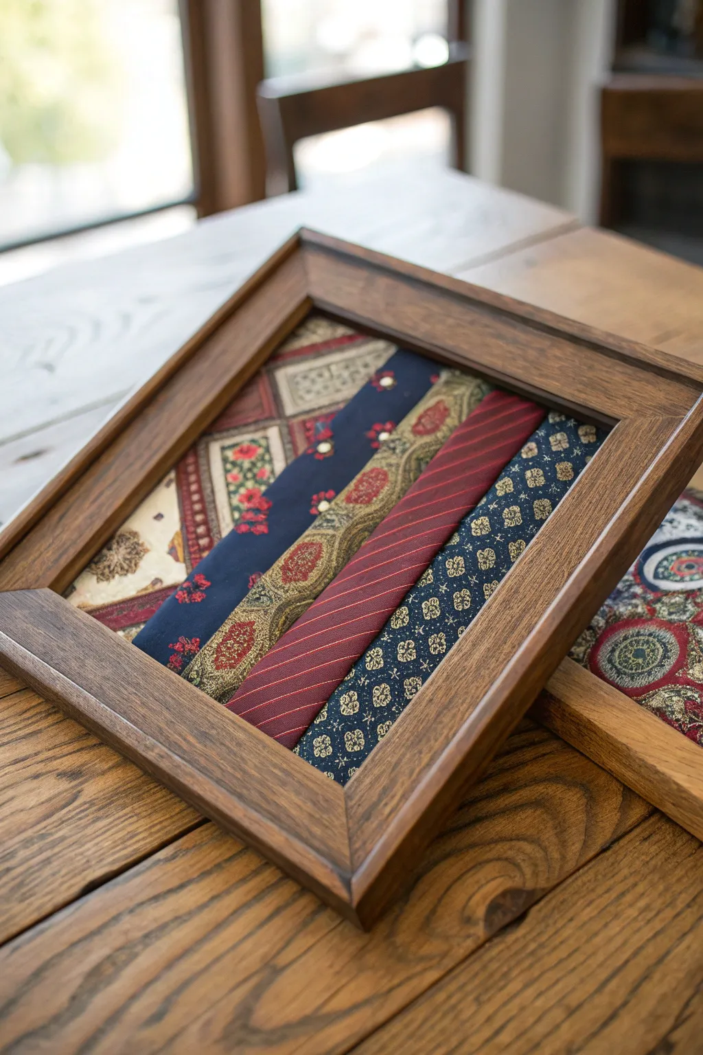 Transform everyday items with the timeless elegance of necktie decoupage.