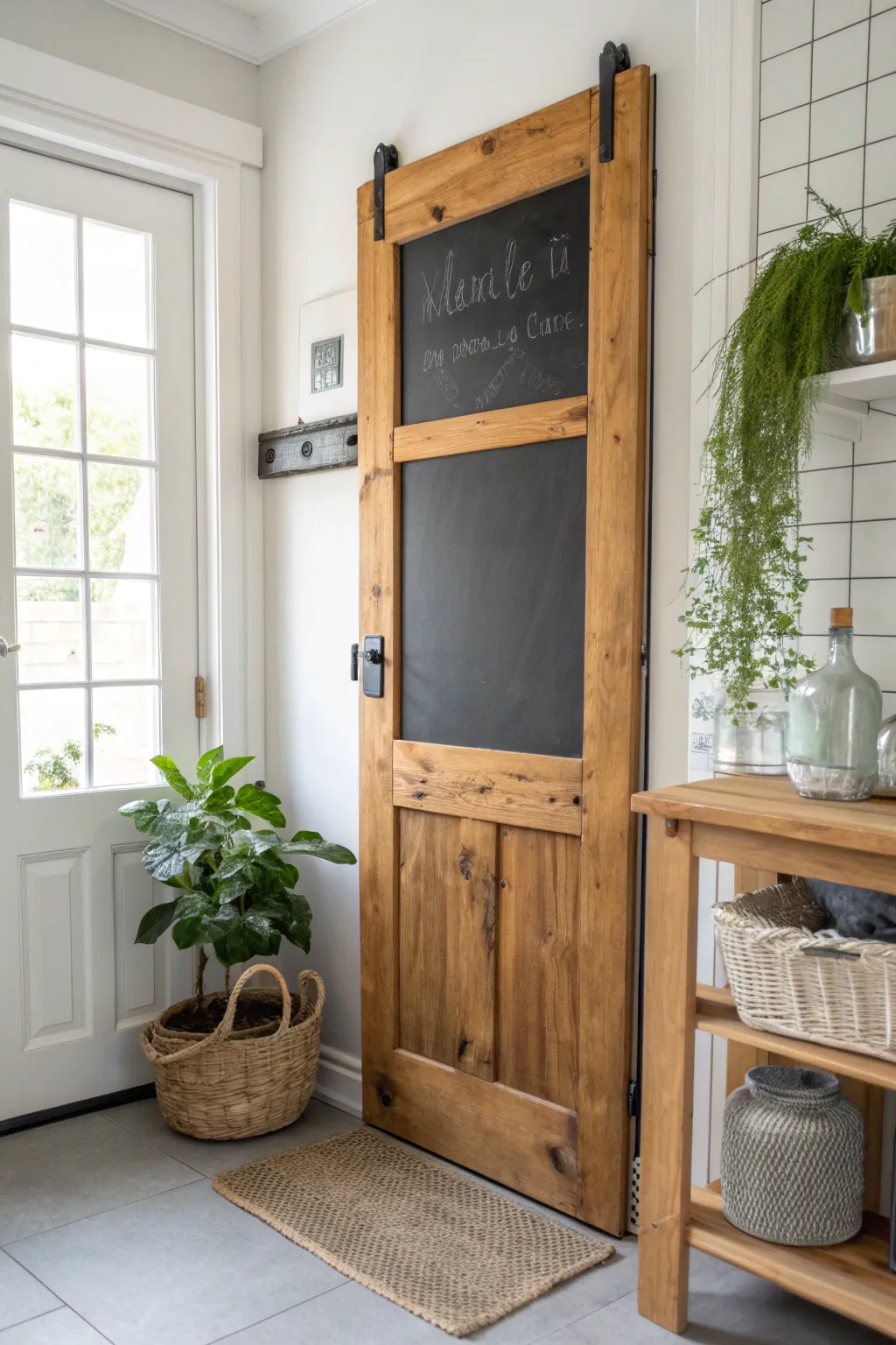 Transform old doors into creative chalkboards and add a touch of charm to your home!