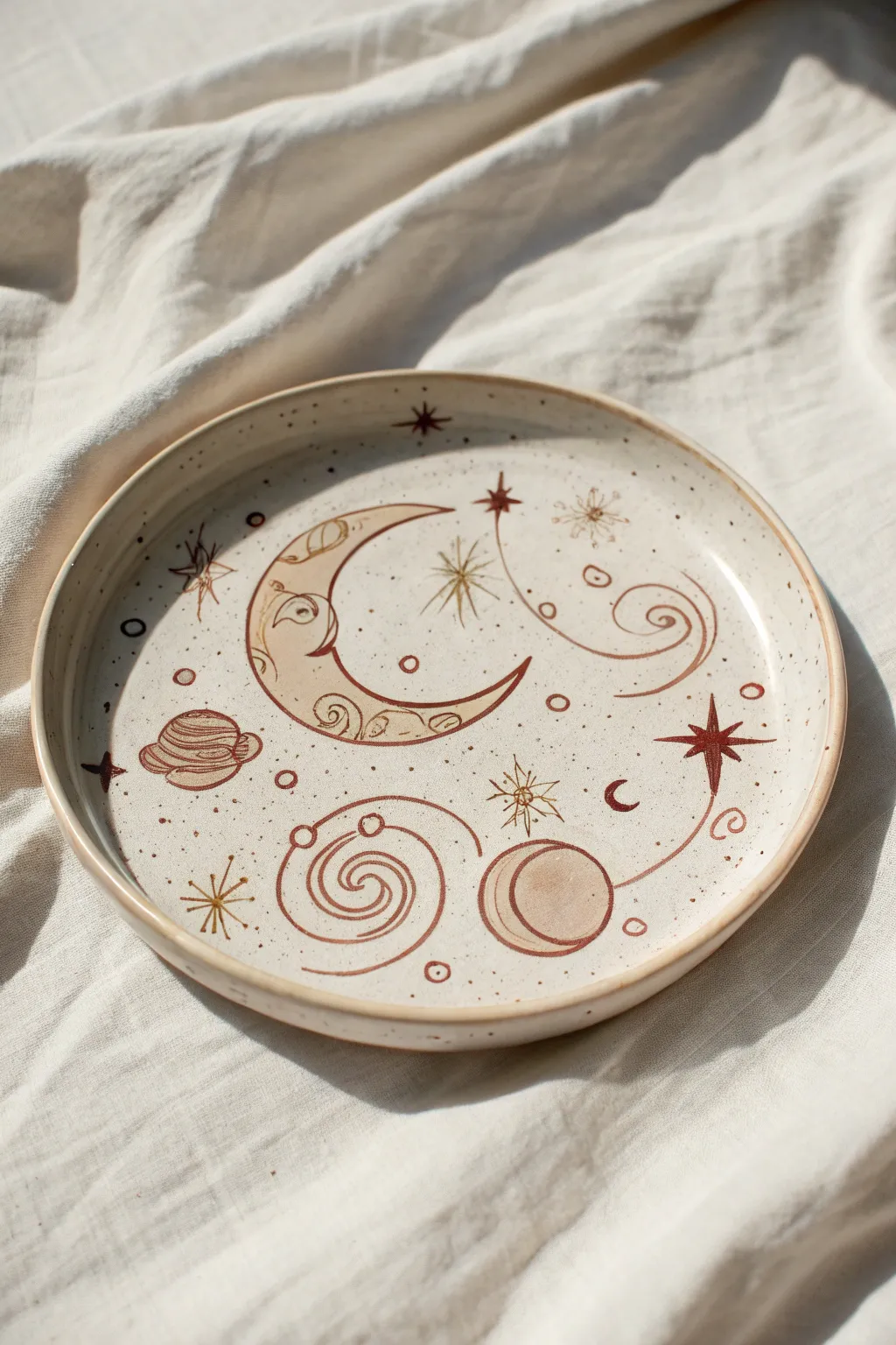 Dine under the stars with celestial-inspired dinnerware.