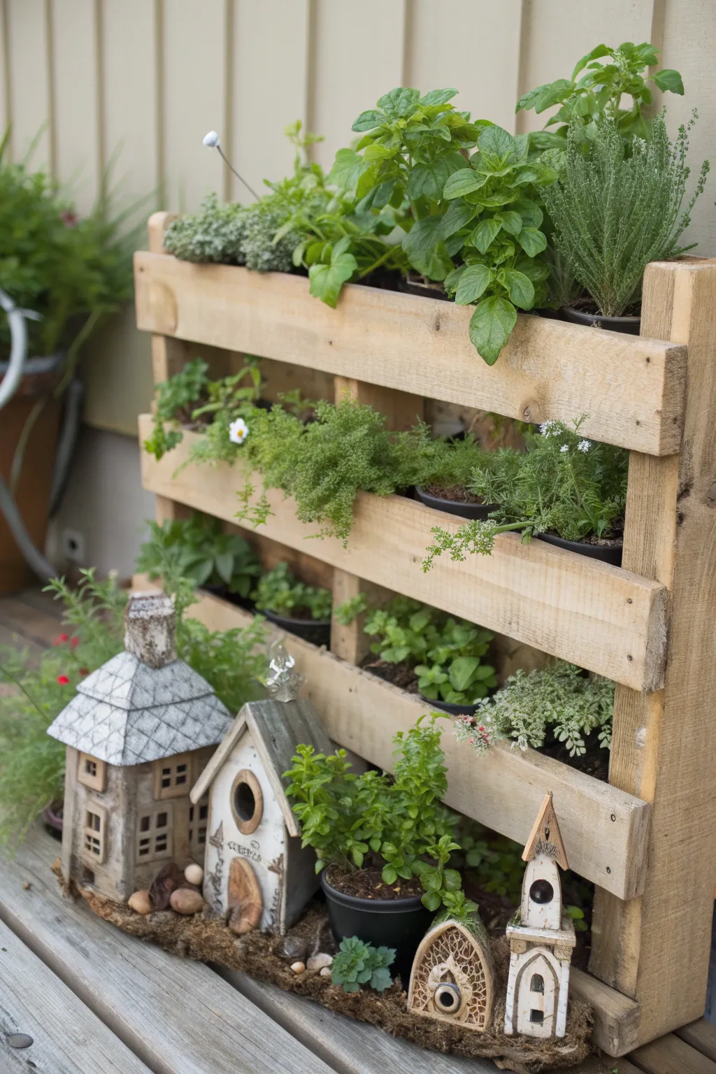 Transform your herb garden into a whimsical fairy wonderland with enchanting miniature details!