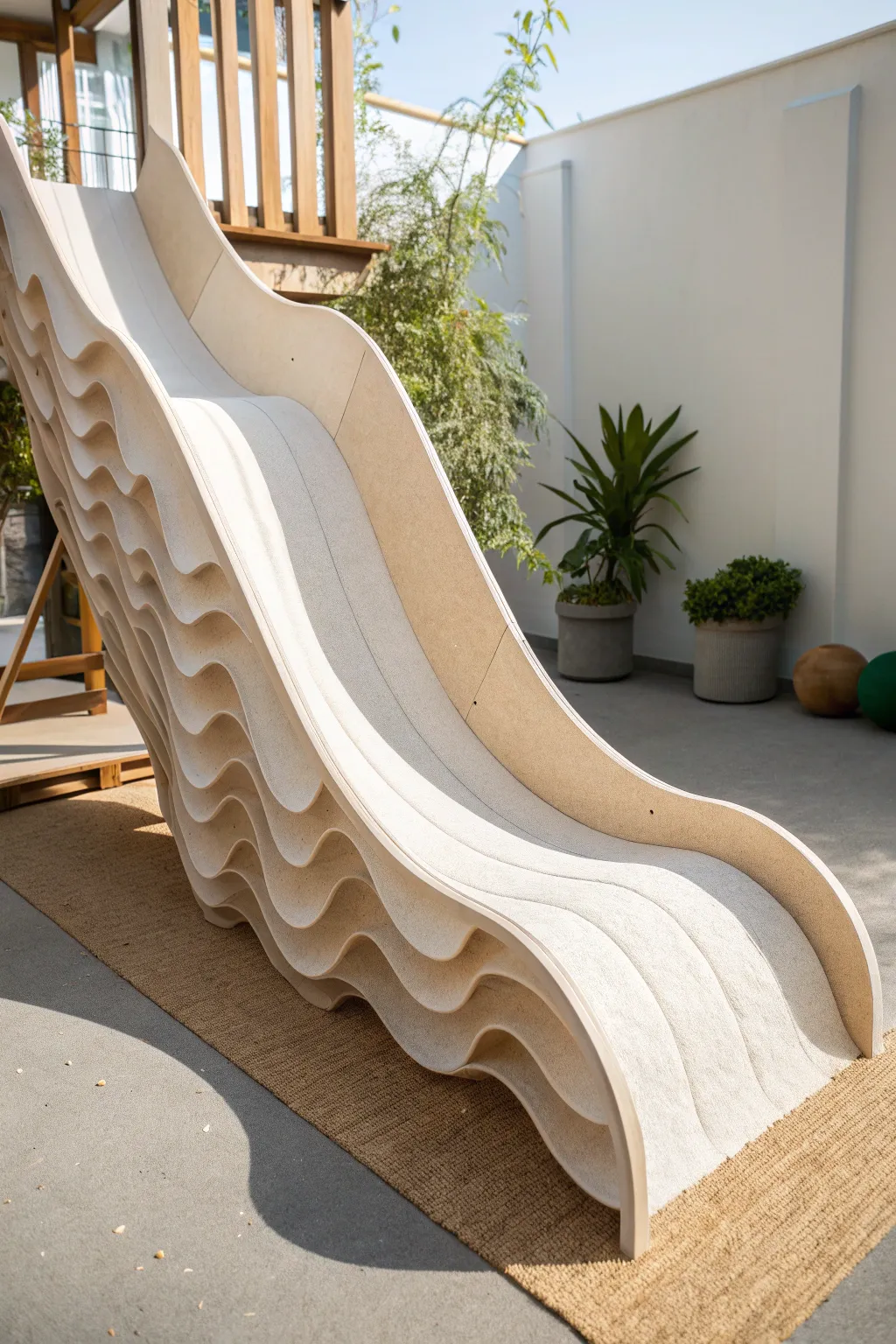 Embrace the art of slow with this whimsical wavy paper slide, where simplicity meets natural beauty.