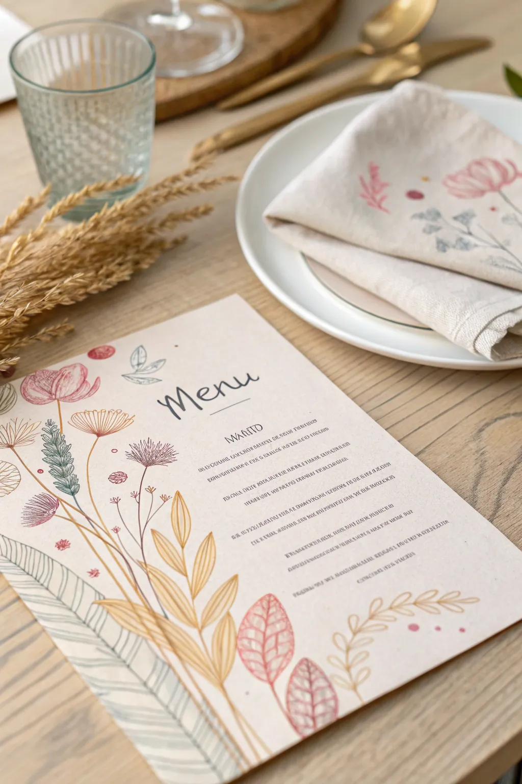 Transform your menu into a masterpiece with artistic illustrations that capture the essence of elegance and creativity.