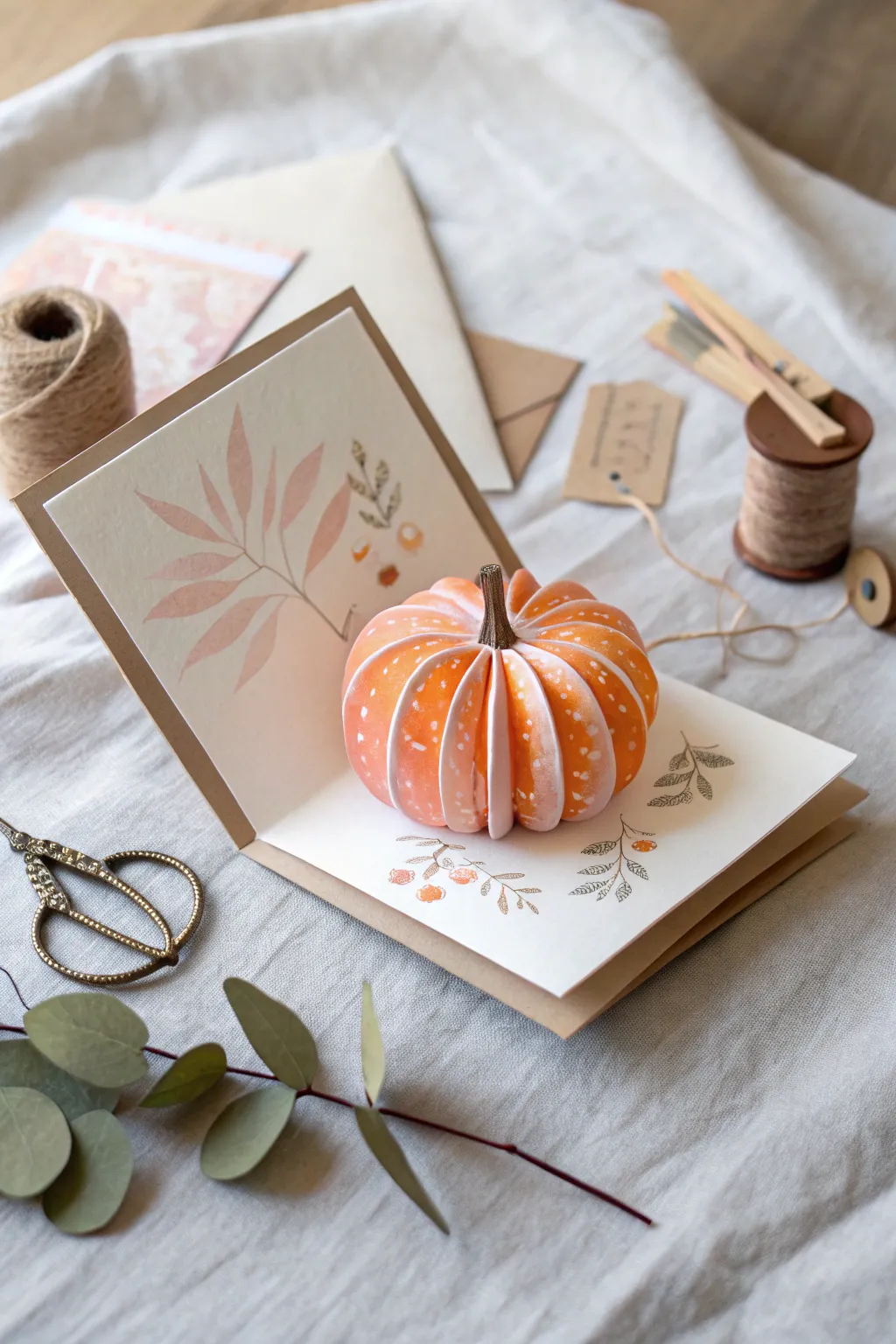 Bring autumn to life with pop-up pumpkin cards—a delightful surprise for your loved ones.
