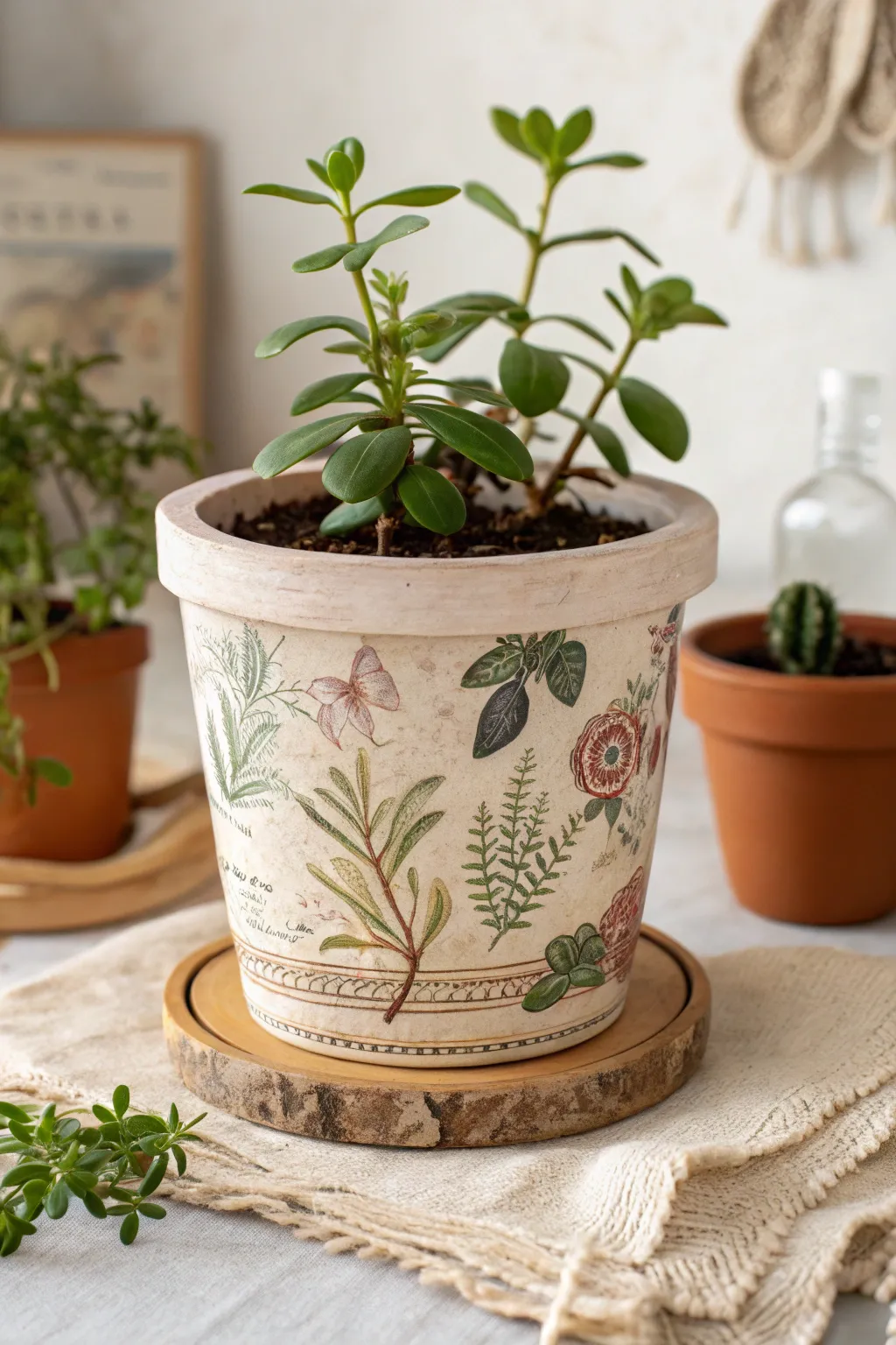Transform your space with a vintage-inspired clay planter, where nostalgia meets natural elegance.