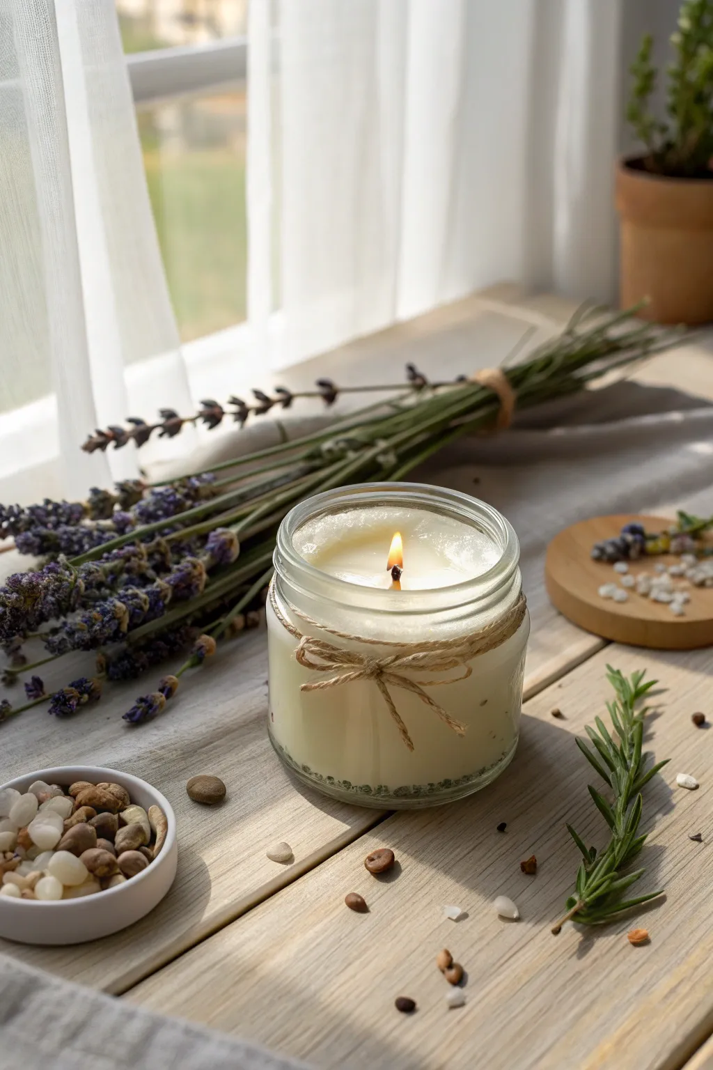 Transform your space with a handmade scented candle in a charming pickle jar, combining simplicity and elegance for a cozy, personalized touch.