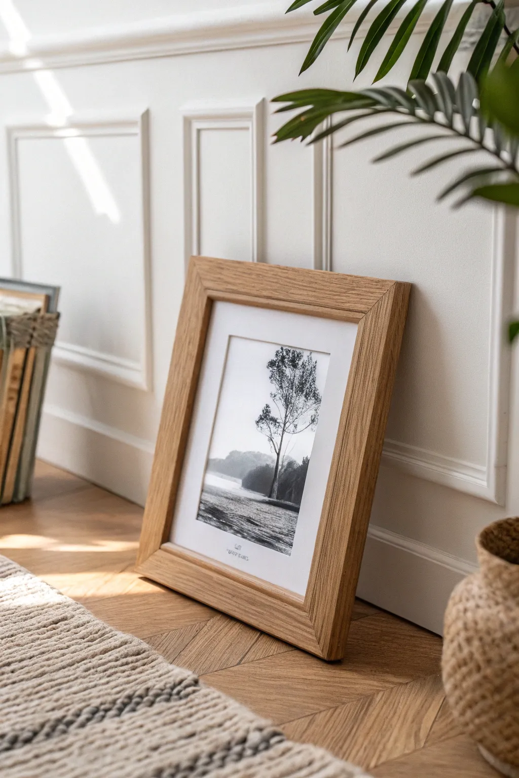 Embrace simplicity and style with effortlessly leaning frames.