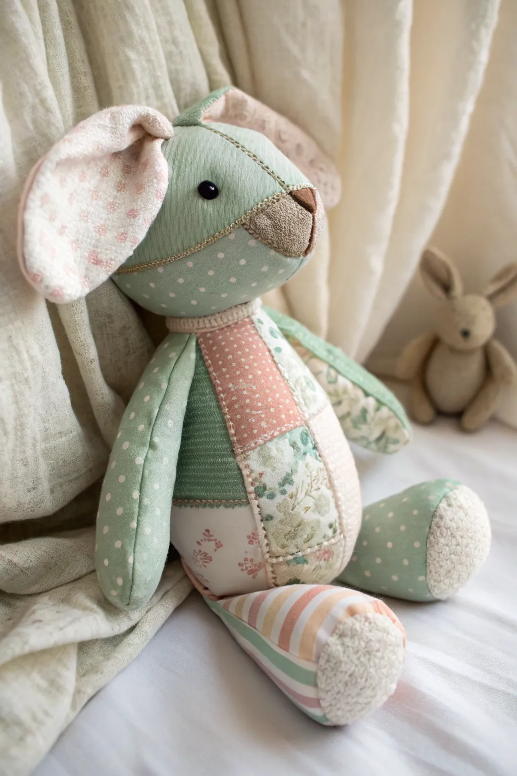 Crafted with love and sustainability in mind, this eco-friendly plushie breathes new life into old fabrics. 🌿 #UpcycledBeauty #SustainableCrafts