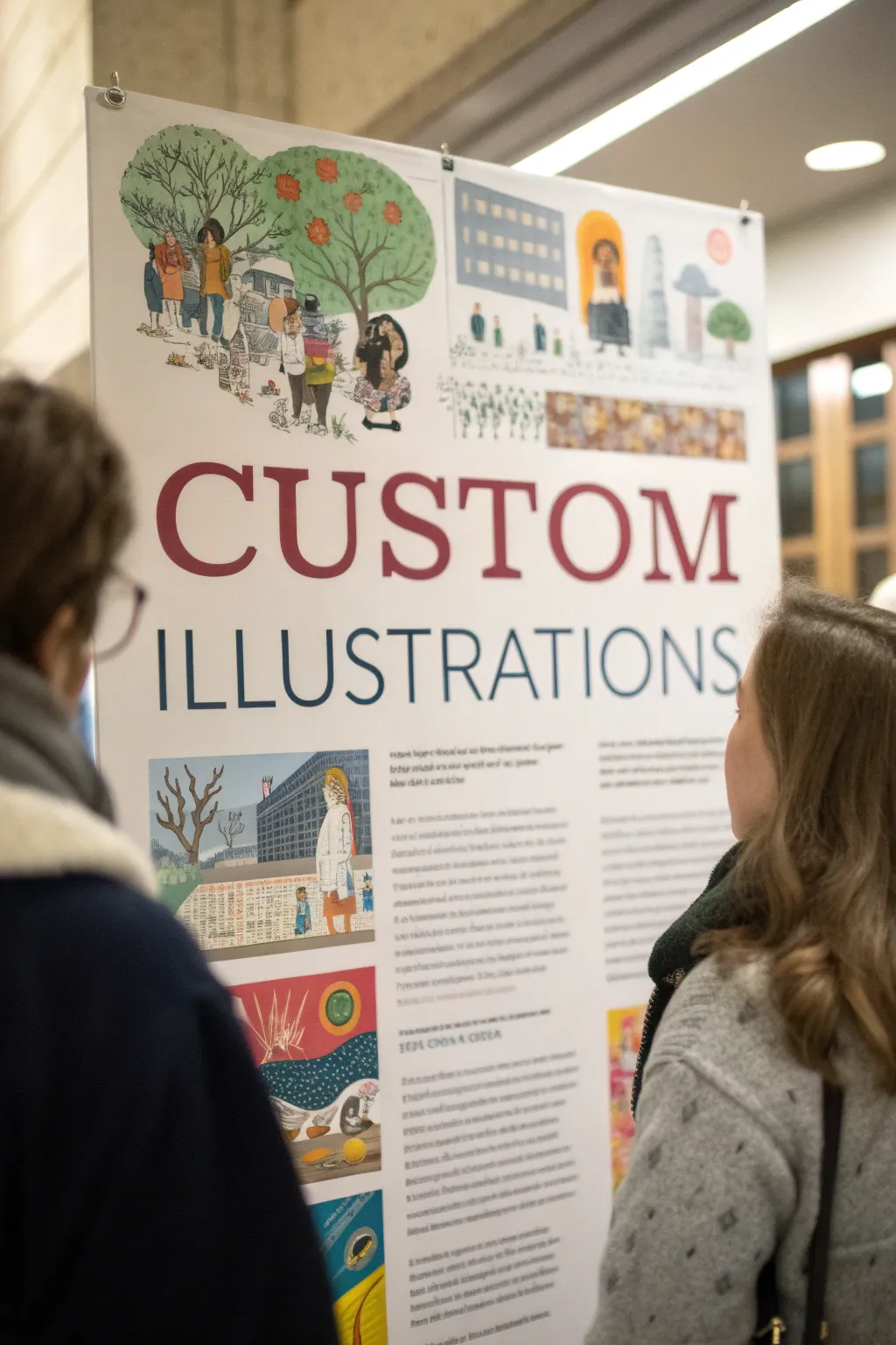 Custom illustrations add a unique and personal flair to this poster.