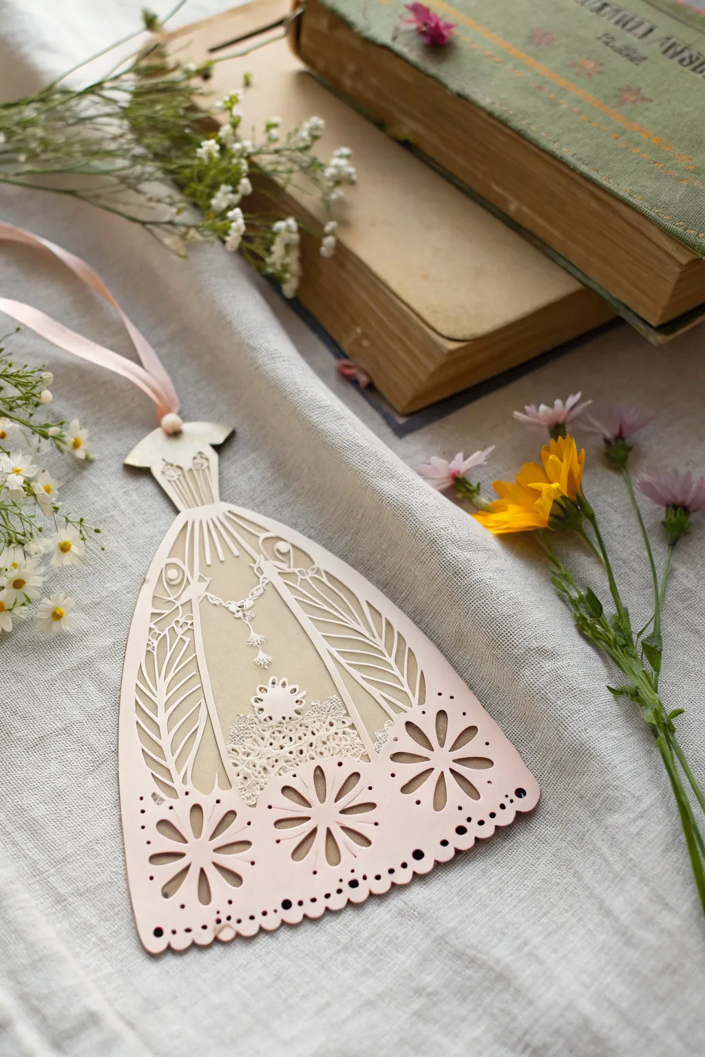 Add a touch of whimsy to your reading with this enchanting princess bookmark, where simplicity meets boho elegance.