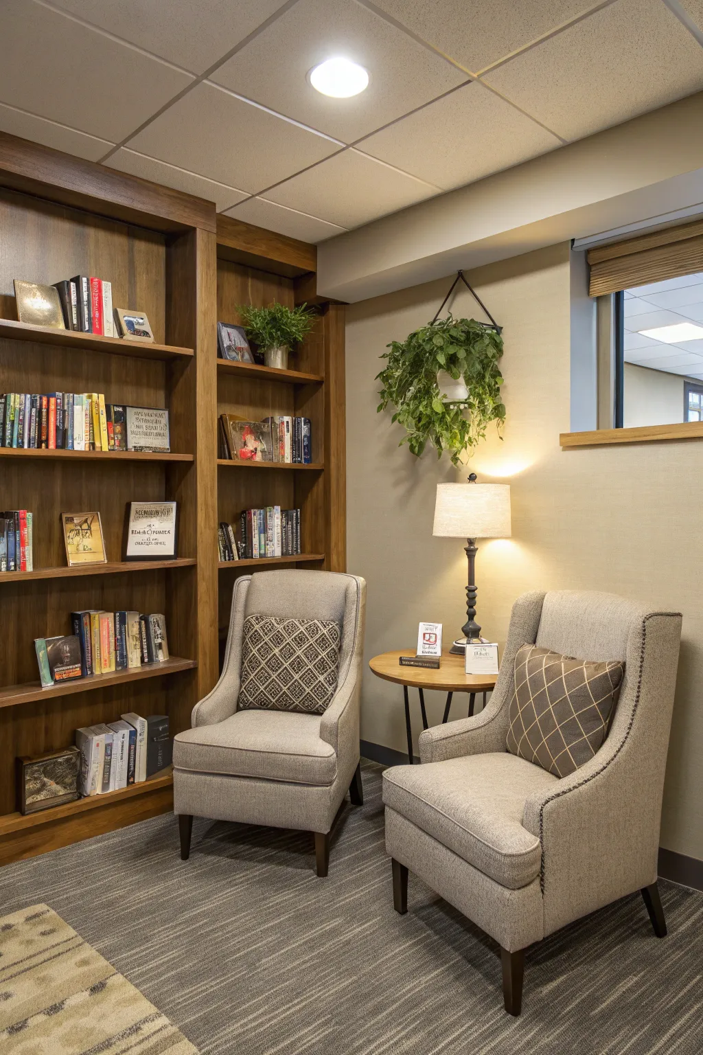 A reading nook offers a peaceful escape and sparks creativity.