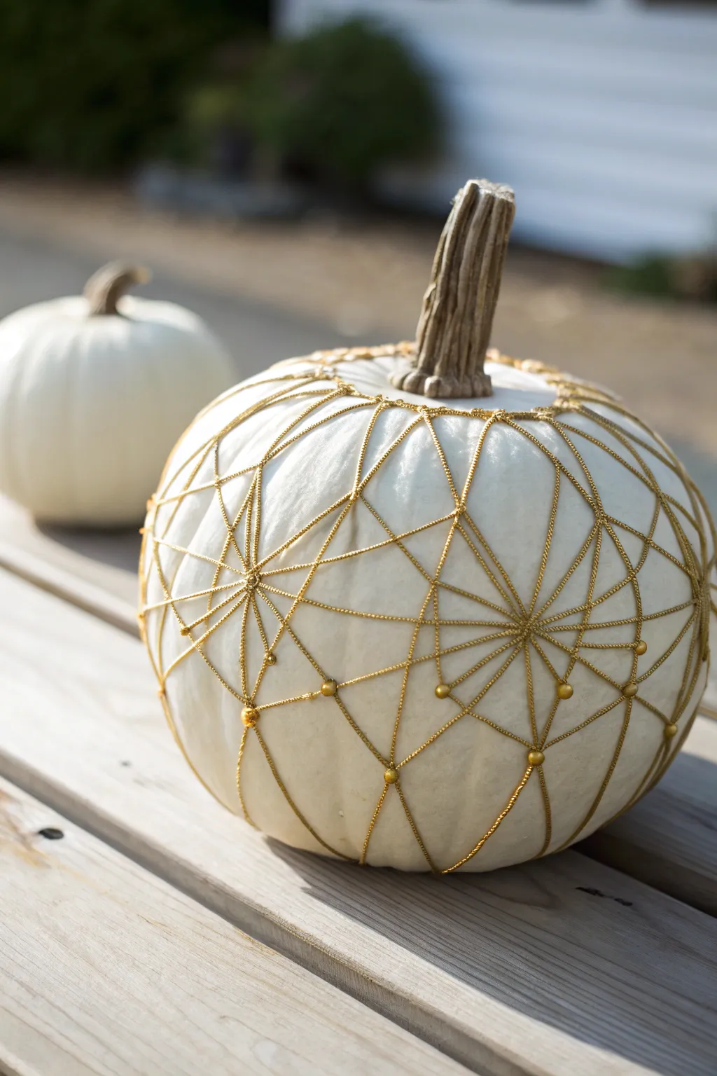 Elevate your autumn decor with the elegant charm of pumpkin string art. 🎃✨ #CraftingElegance #MinimalistBoho