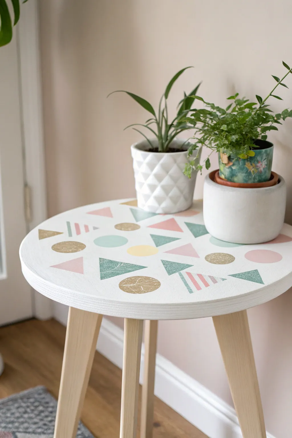 Transform your space with geometric elegance: A minimalist masterpiece in Scandinavian style.