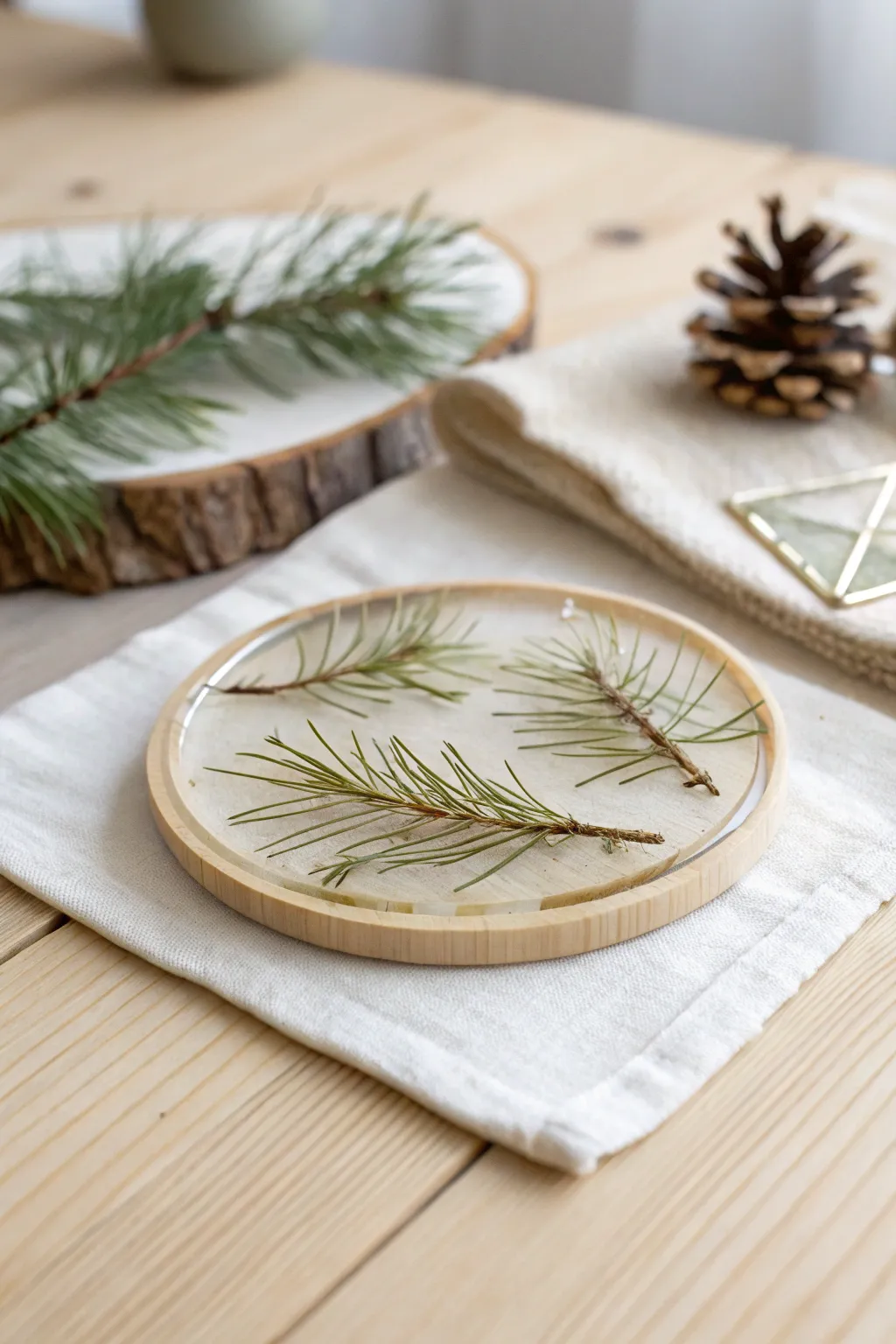 Nature's elegance captured in resin – a timeless piece for your home.