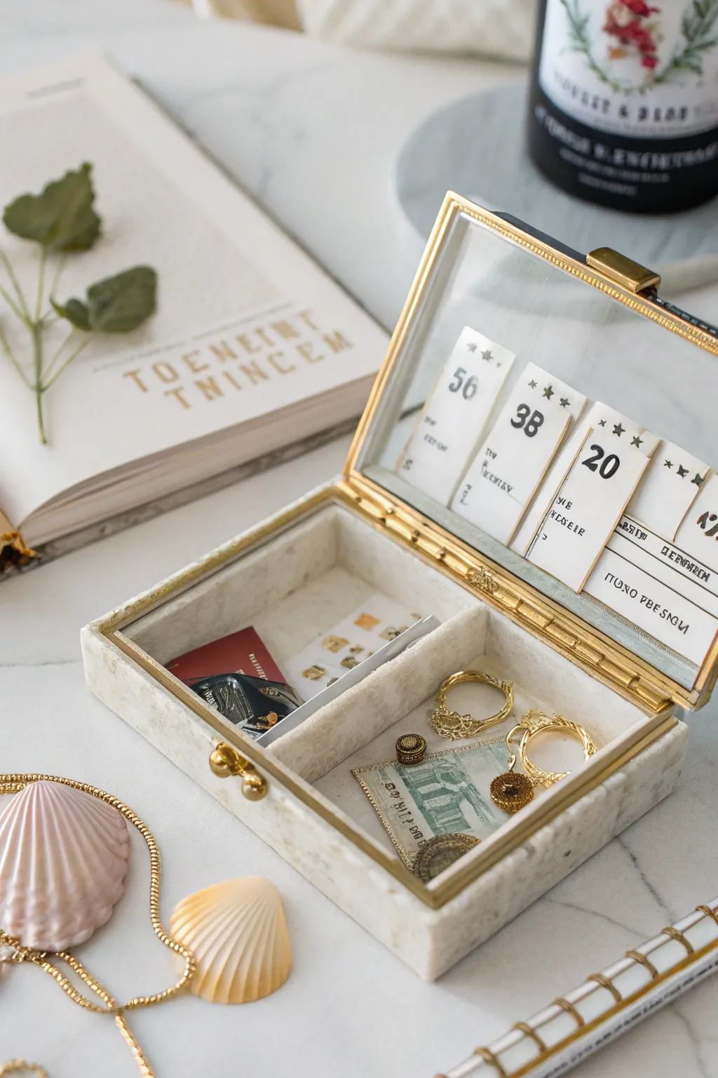 Capture your cherished memories in style with this stunning resin trinket box, a perfect blend of simplicity and sentiment.