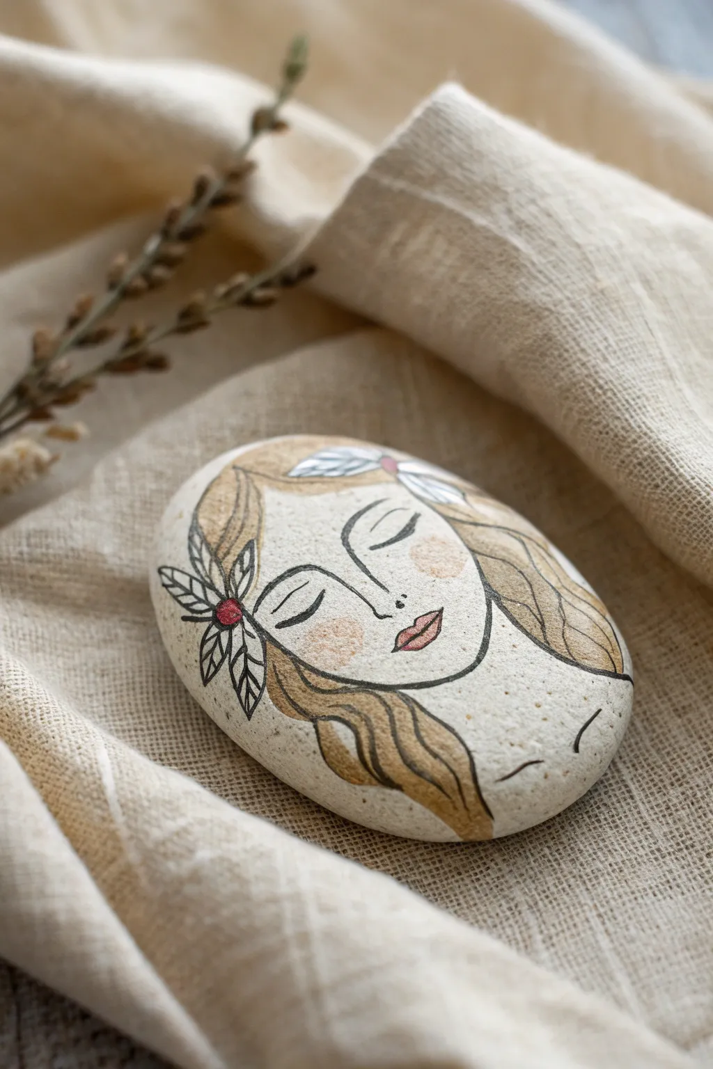 Capture the essence of your loved ones with minimalist portrait rock paintings. A blend of simplicity and heartfelt artistry.