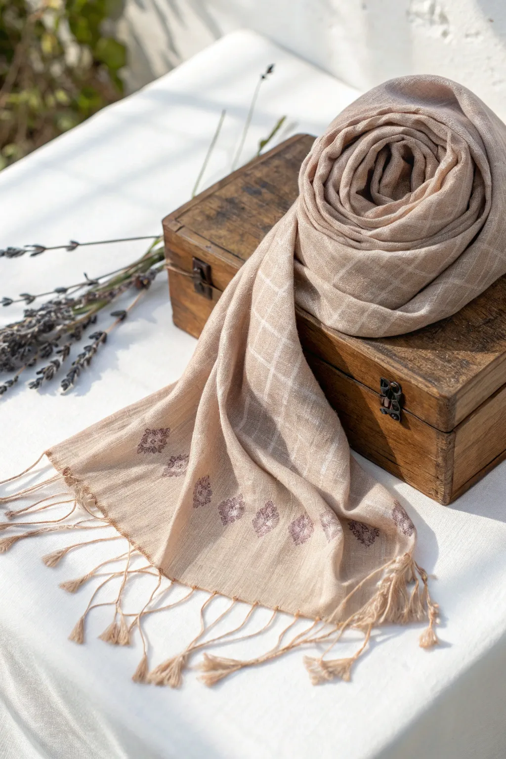Wrap gifts with elegance and thoughtfulness using a scarf; a beautiful surprise within a surprise.