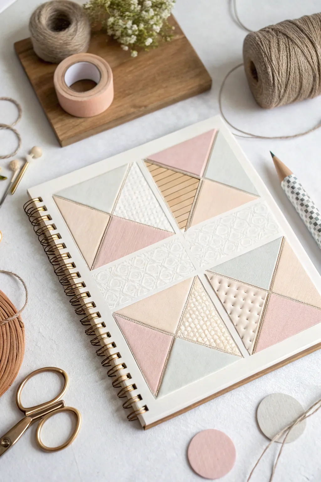 Elevate your scrapbook with the simple elegance of geometric shapes.