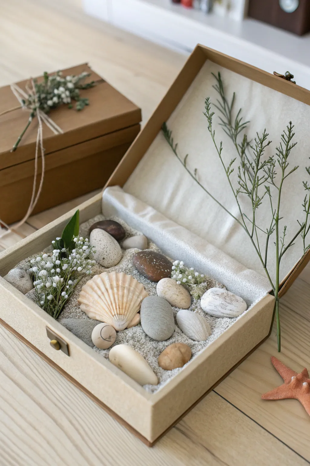 Embrace the beauty of simplicity with a nature-inspired shoebox ofrenda. 🌿✨ #MinimalistDecor #BohoChic #Craftsmanship