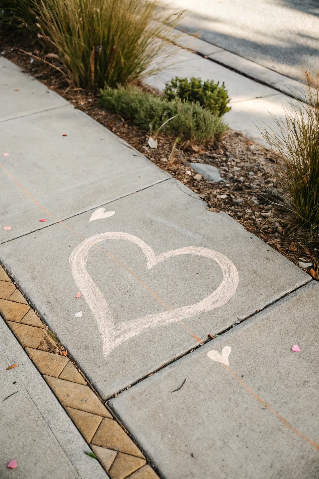 Transform your pathway into a journey of love with minimalist heart symbols.