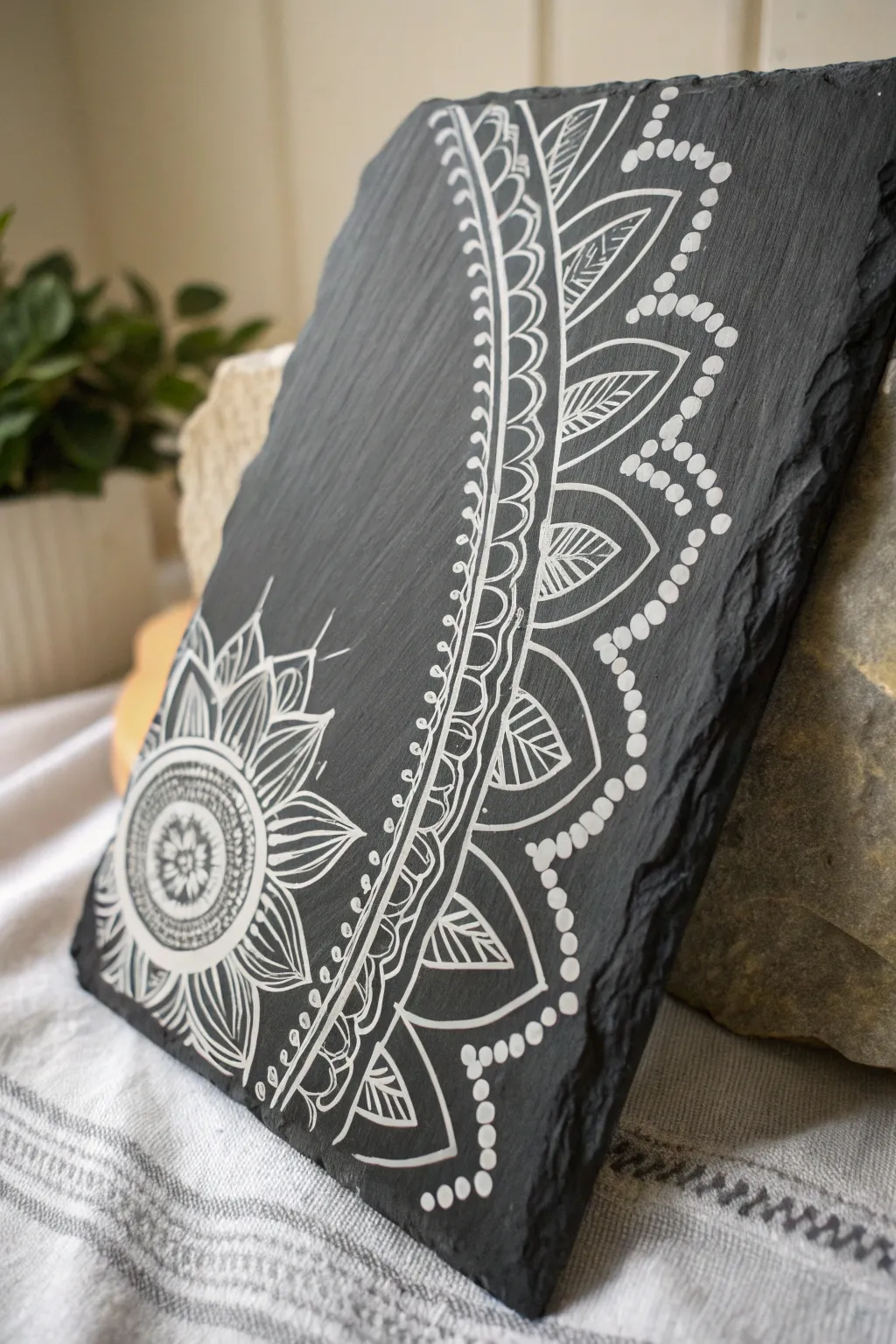 Discover the elegance of monochrome magic with timeless slate artistry.