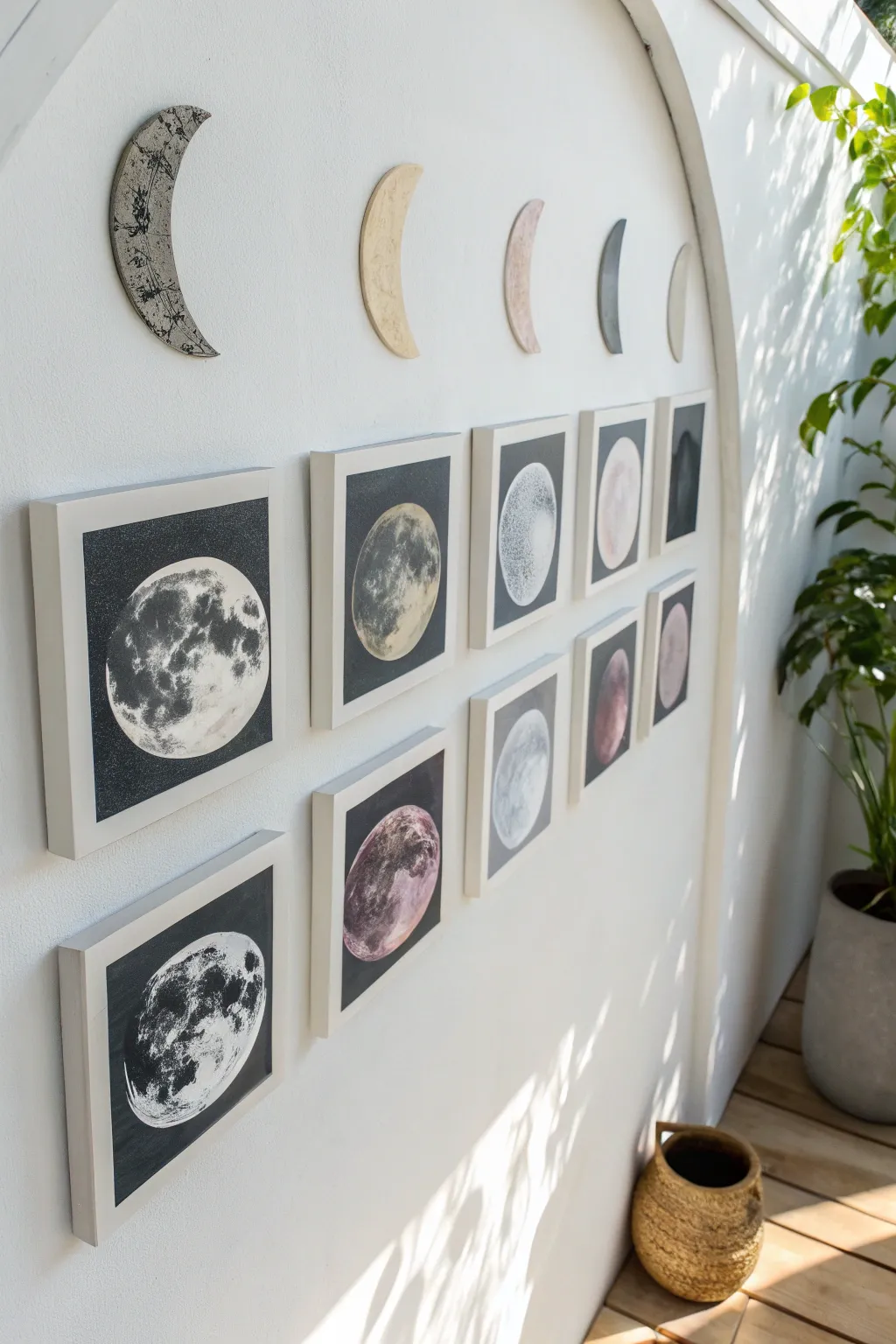 Explore the serene beauty of lunar phases with minimalist elegance. 🌙✨