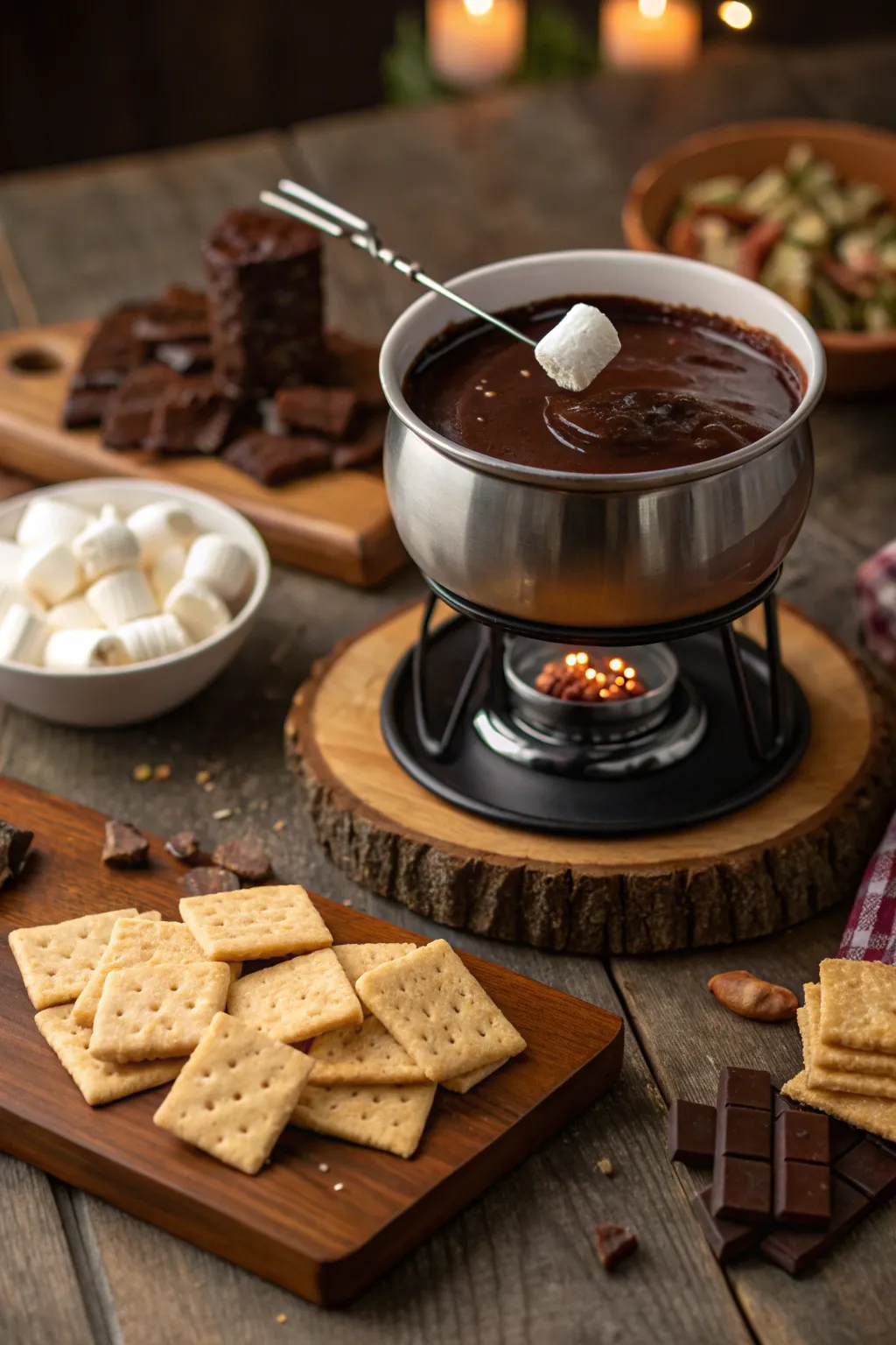Elevate your dessert game with a handcrafted s'mores fondue experience.
