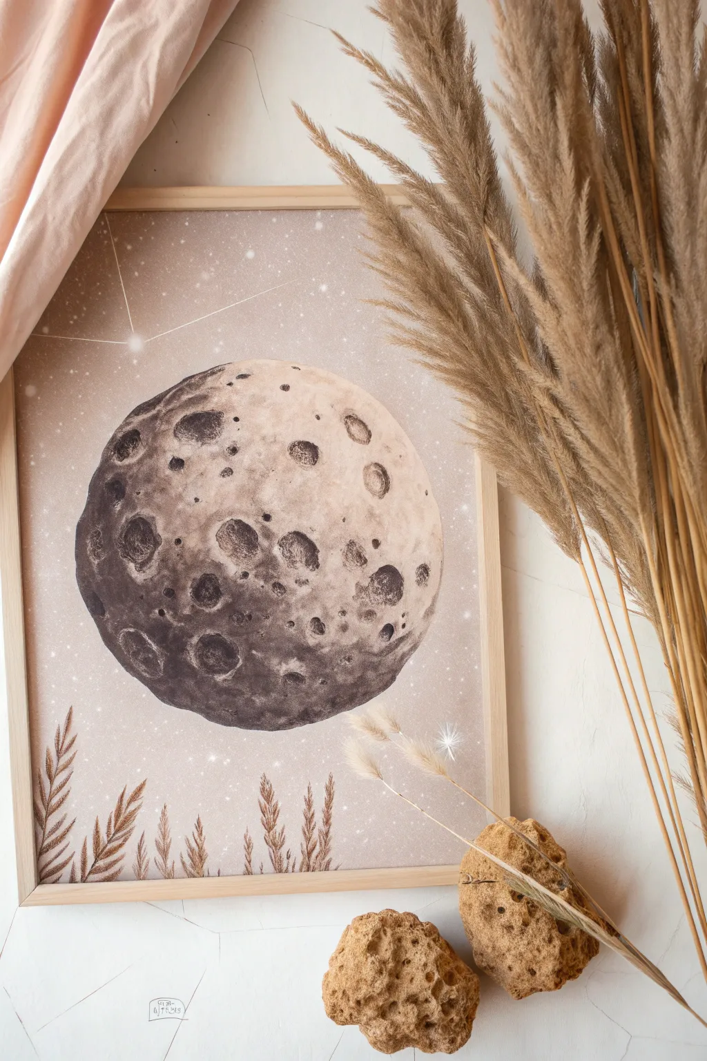 Embrace the chaotic beauty of space with a minimalist touch.