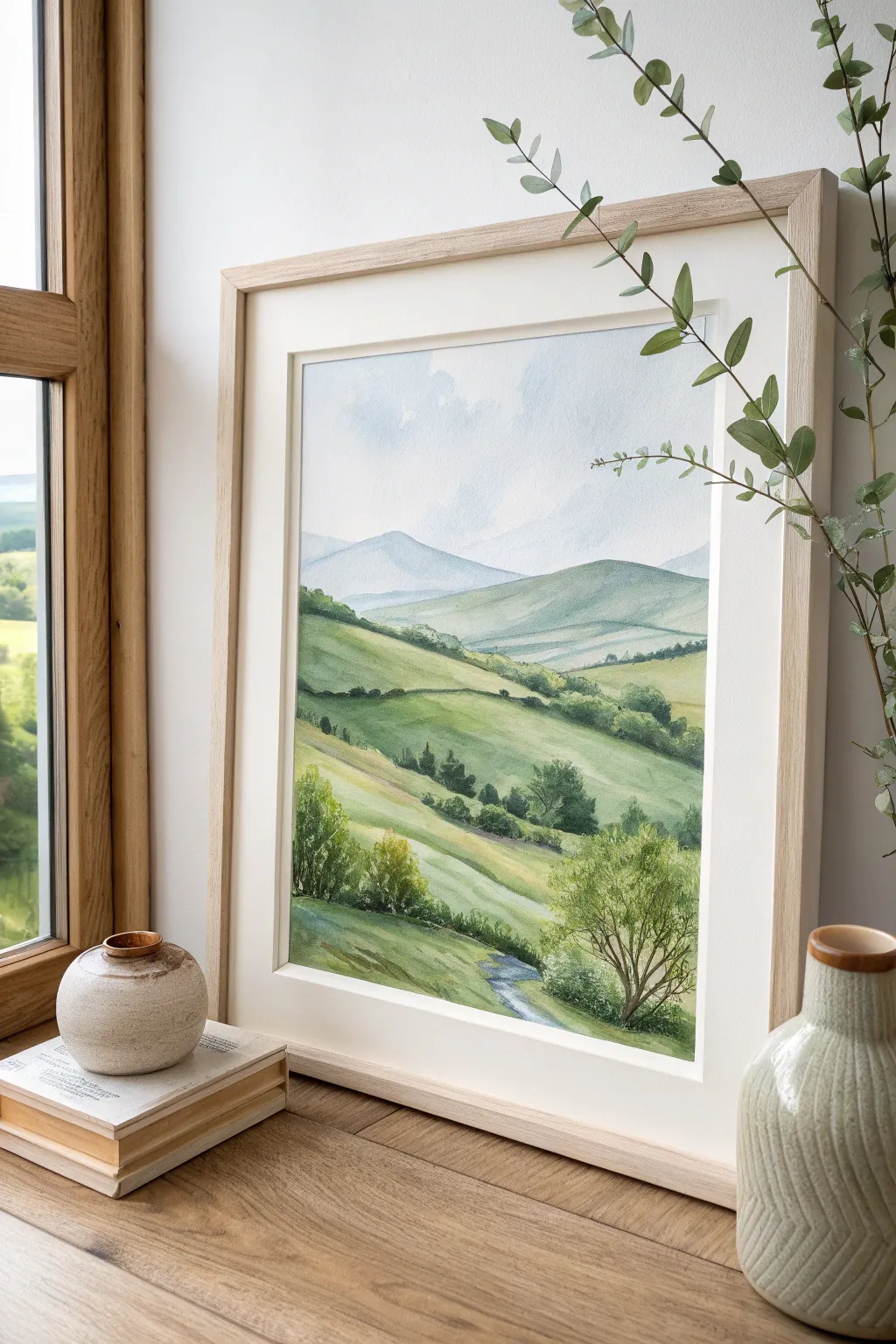 Capture the serene beauty of Ireland with a minimalist watercolor masterpiece.