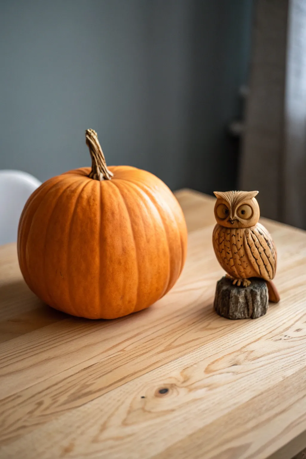 A whimsical duo: your pumpkin's adorable little sidekick!