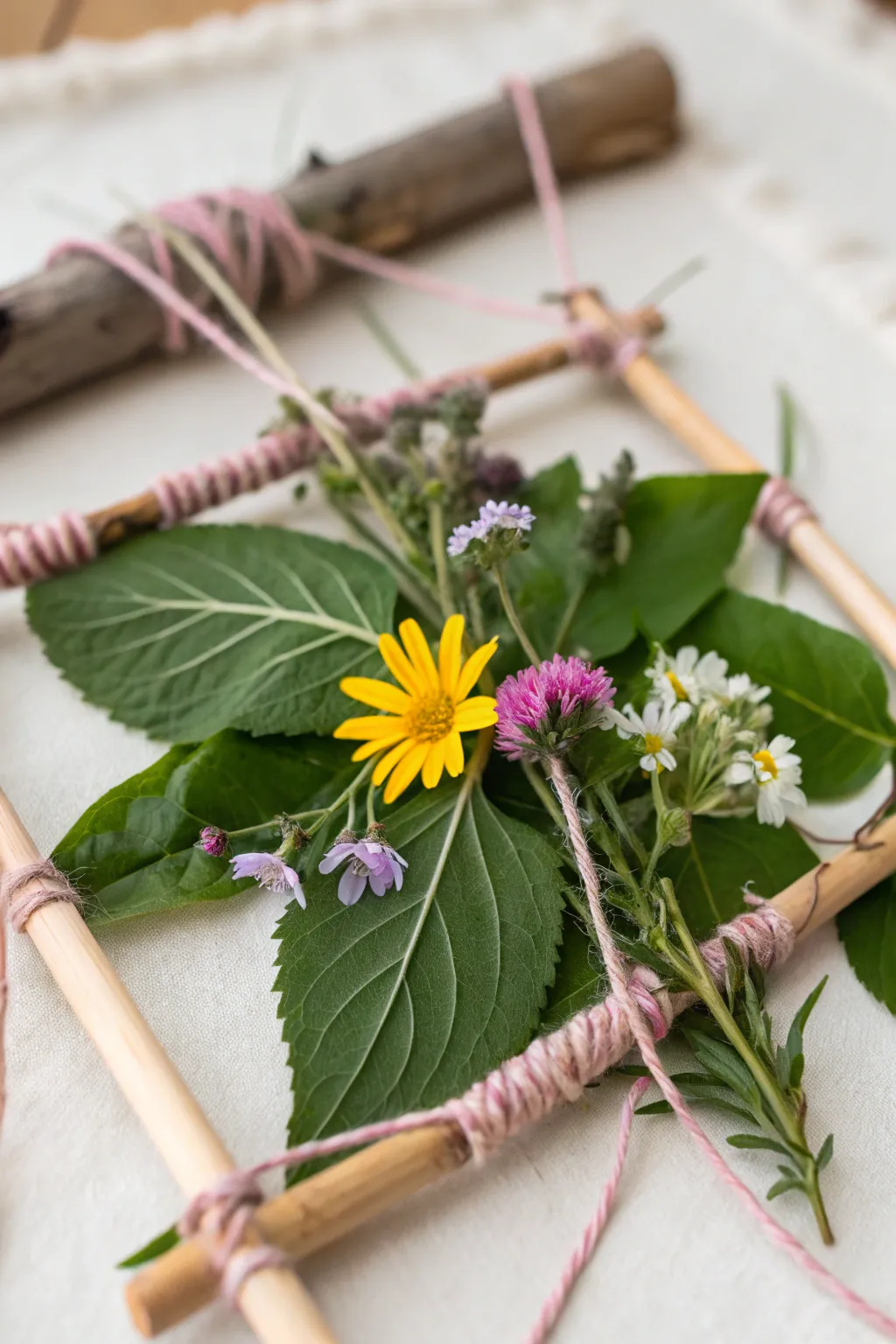 Discover the beauty of nature through your toddler's eyes with this enchanting nature weaving craft.