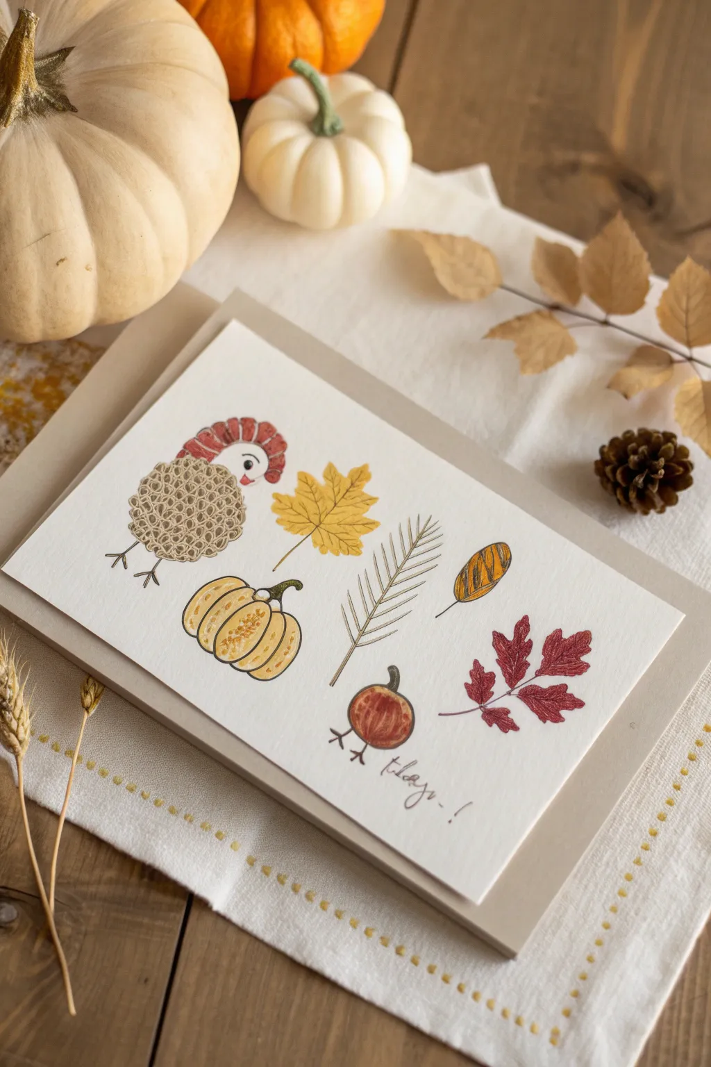 Celebrate Thanksgiving with charming fingerprint art - a delightful and personalized way for kids to express gratitude.
