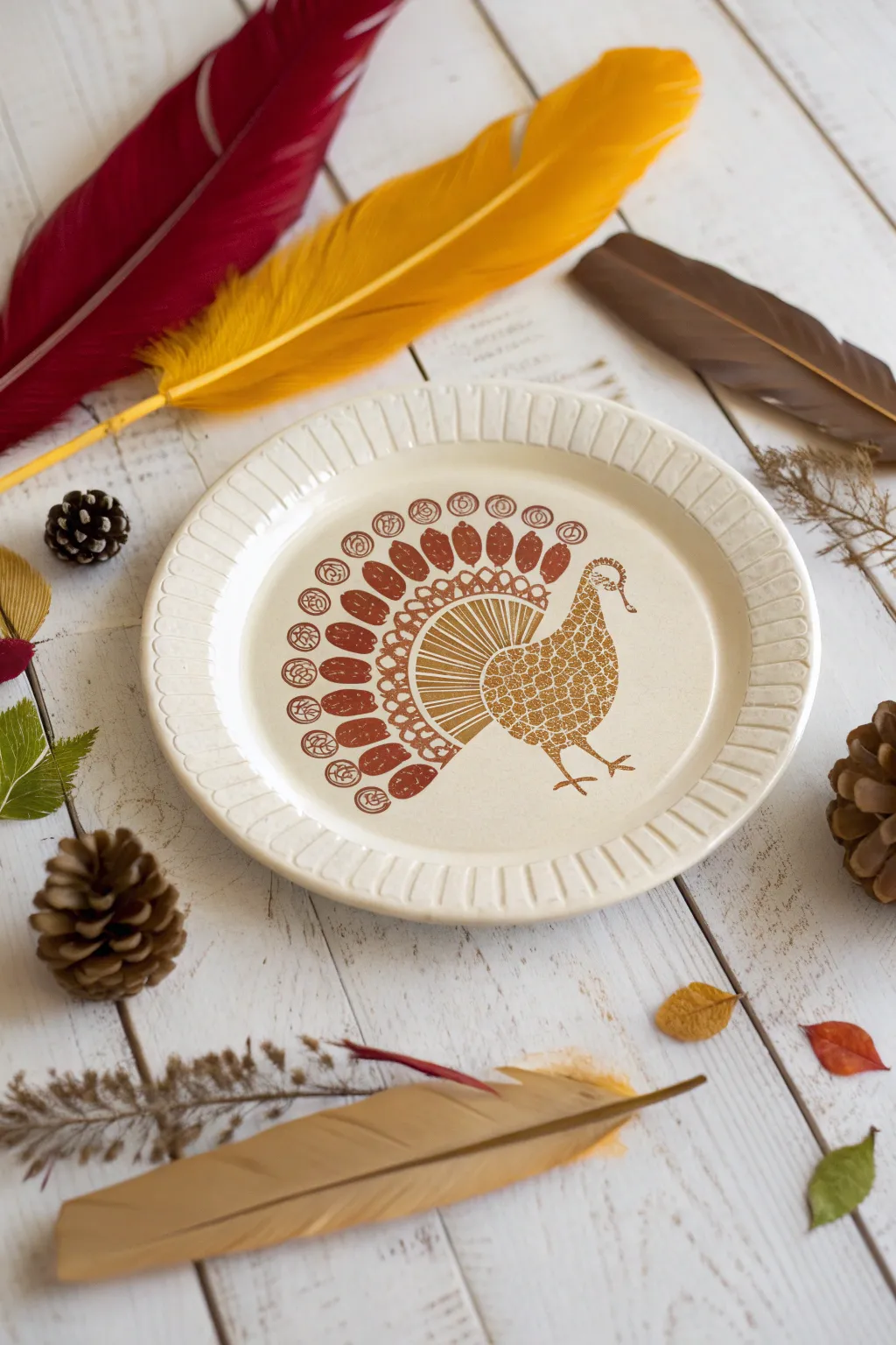 Crafting joy with a fork-printed turkey – simple, fun, and perfect for little hands!