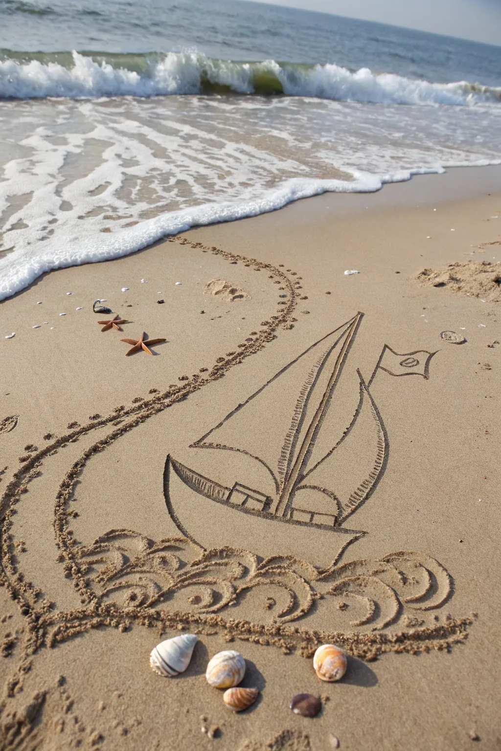 Unleash your creativity with whimsical sand stories by the sea, where every wave adds a new chapter.