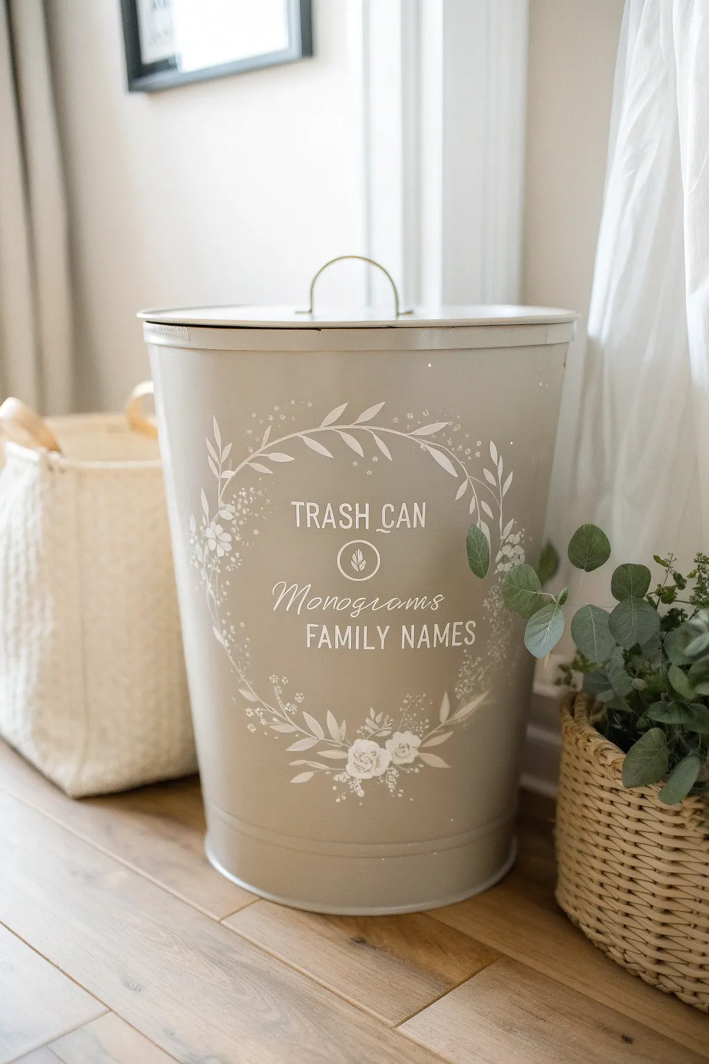 Transform your space with personalized elegance – a trash can that speaks your style.