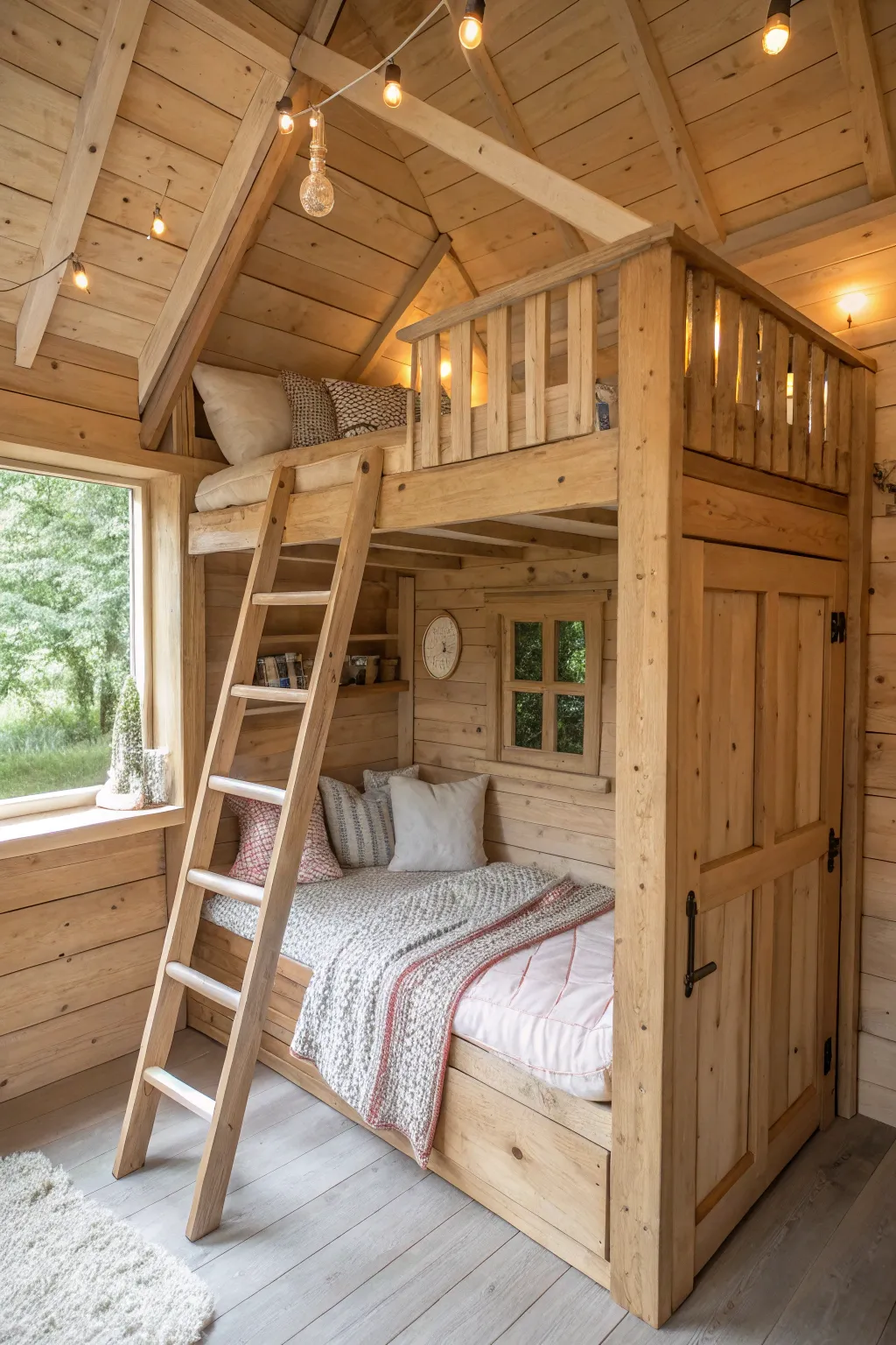 Transform your shed into a whimsical playhouse with a cozy loft hideout—perfect for endless adventures!