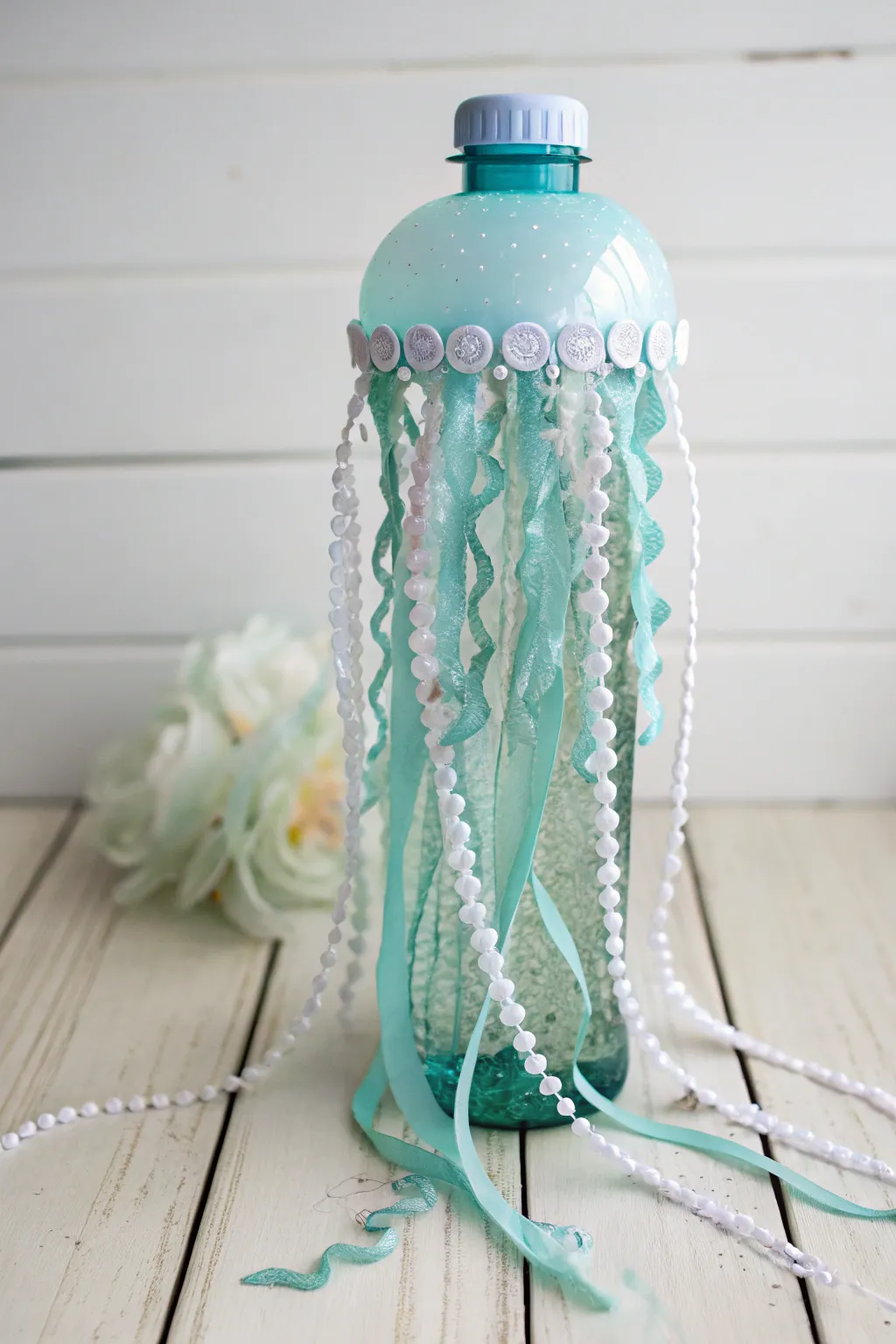 Dive into creativity with this enchanting jellyfish craft, a perfect blend of simplicity and beauty.