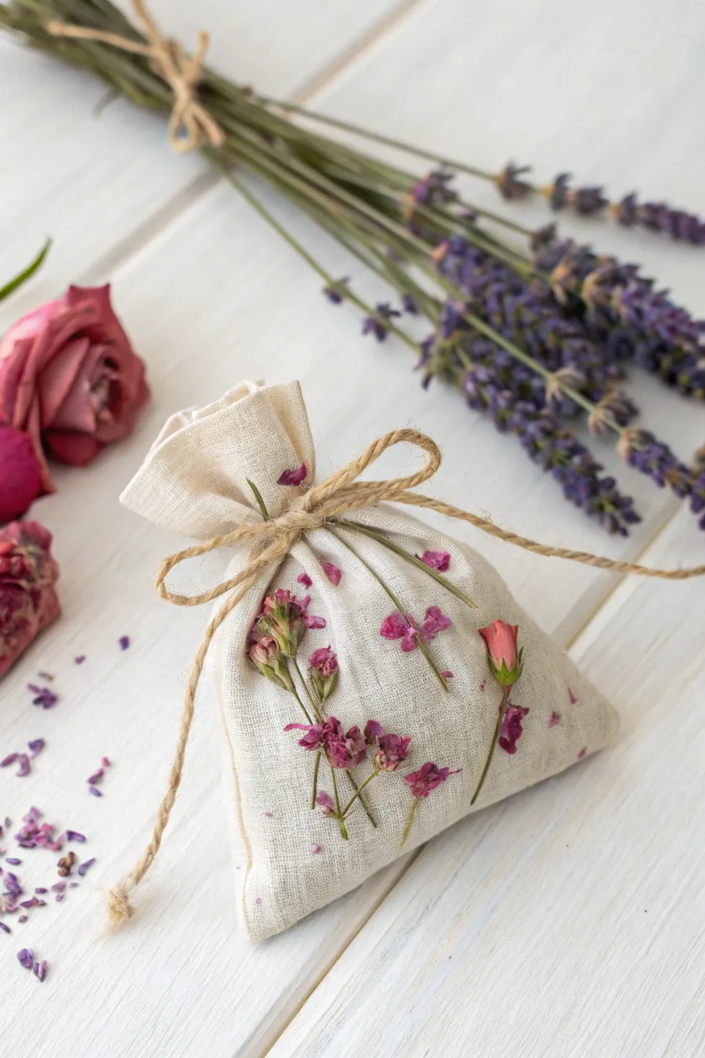 Infuse your gift with the soothing aroma of lavender and roses, wrapped in minimalist elegance.