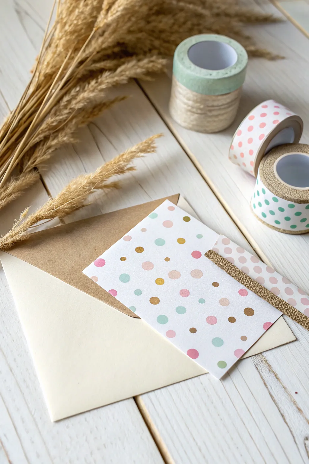 Embrace the joy of simplicity with playful polka dot washi tape designs, perfect for a touch of cheerfulness in your cards.